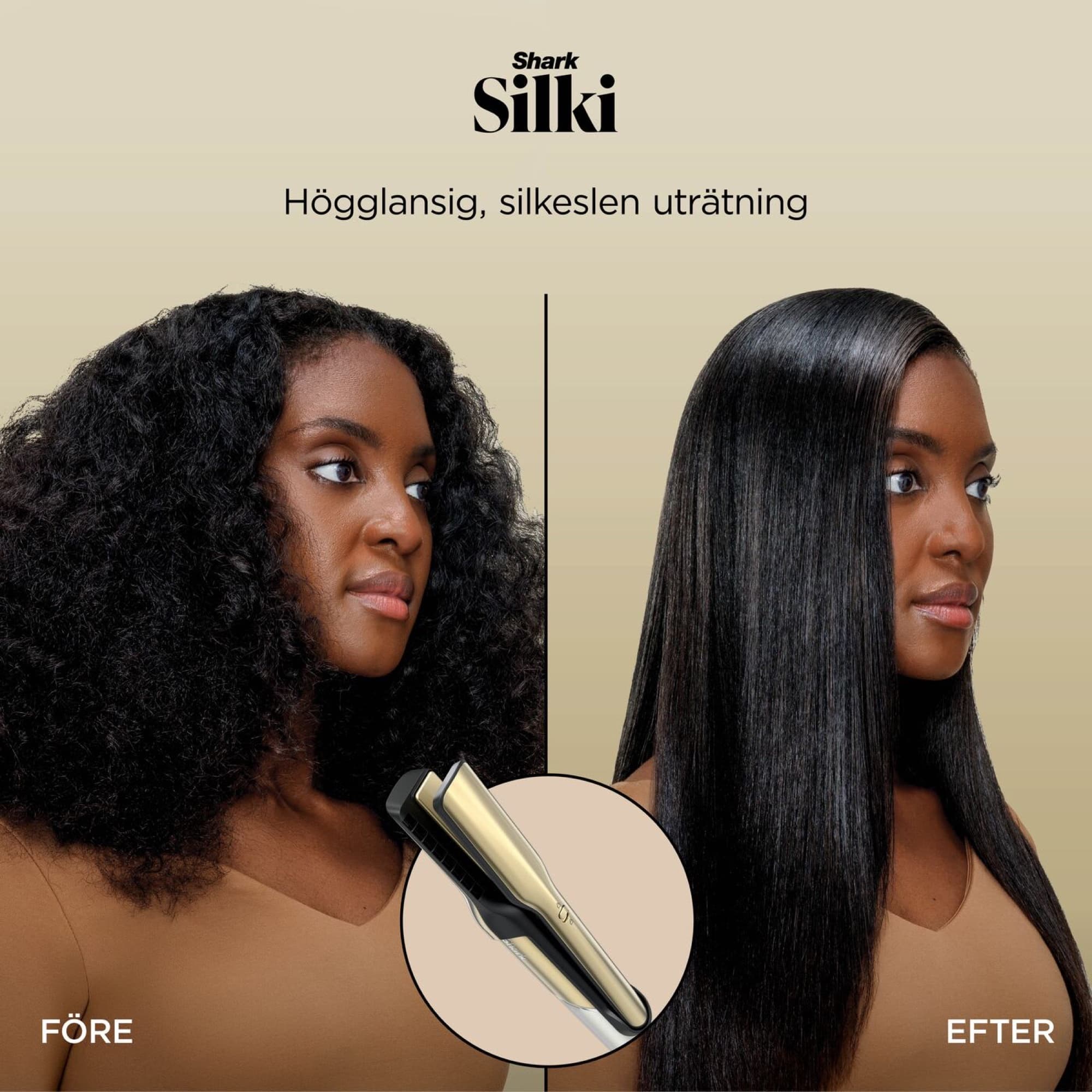 Silki gives a sleek, straight finish