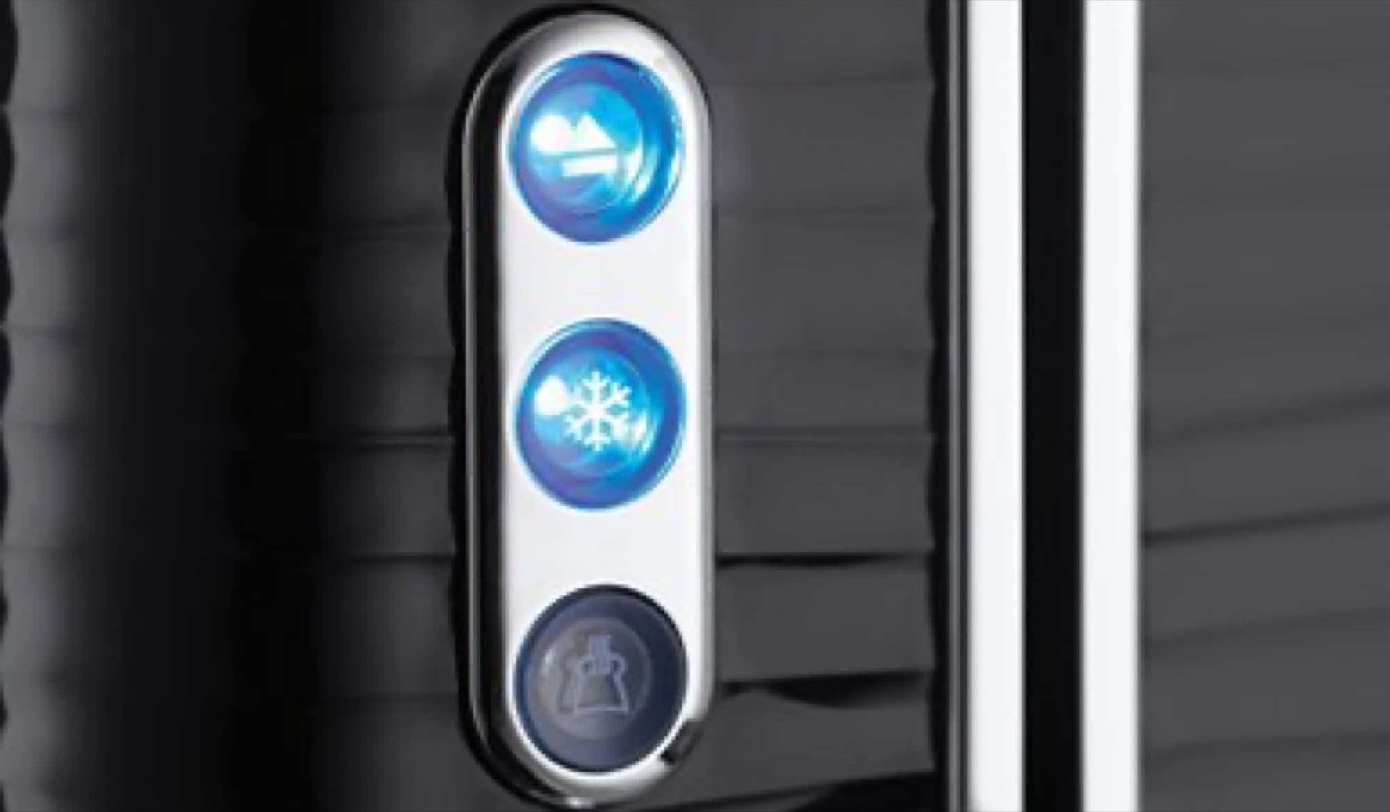 Blue illuminated buttons