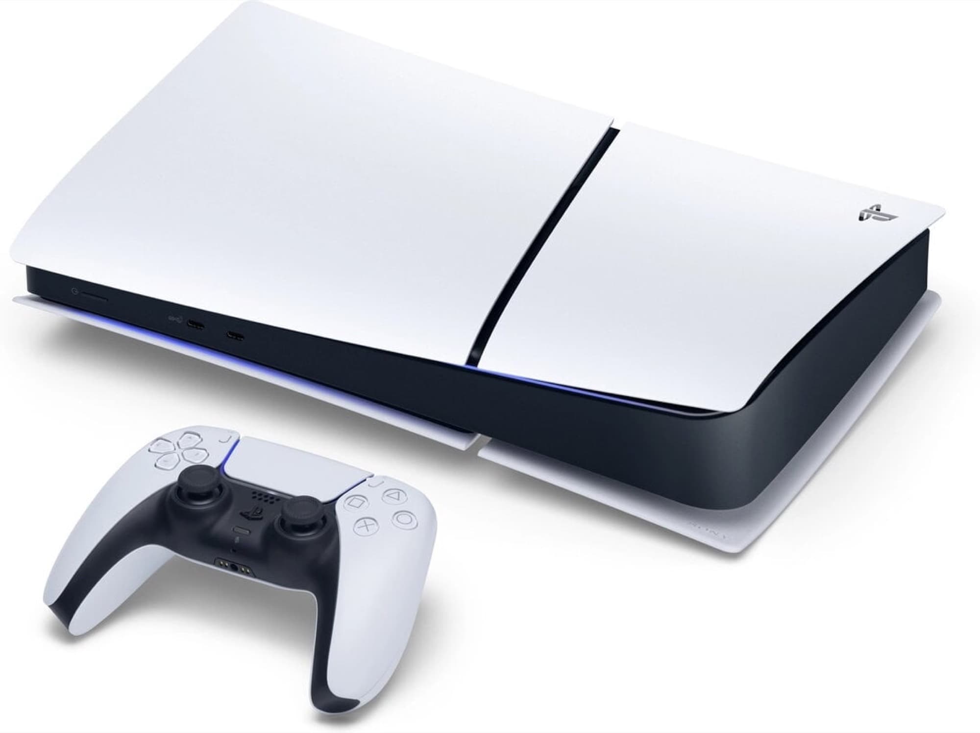 PS5 Slim Digital Edition lying flat