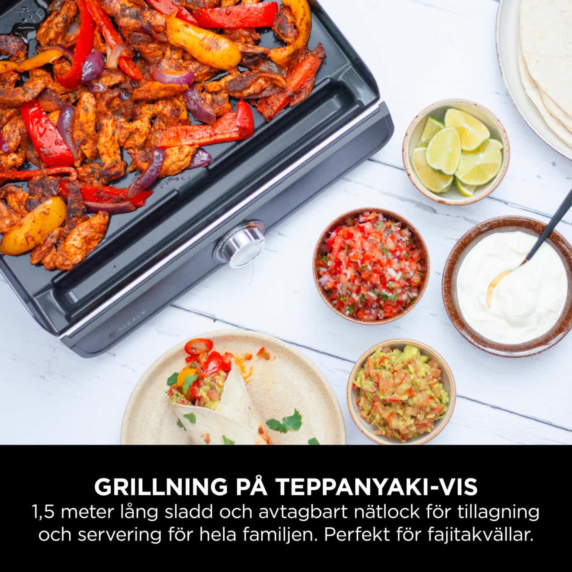 Fajita vegetables on the flat plate