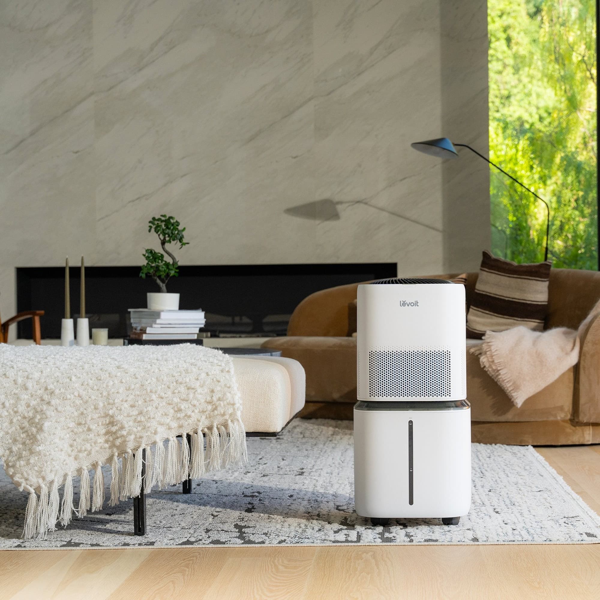 The humidifier in a large living room