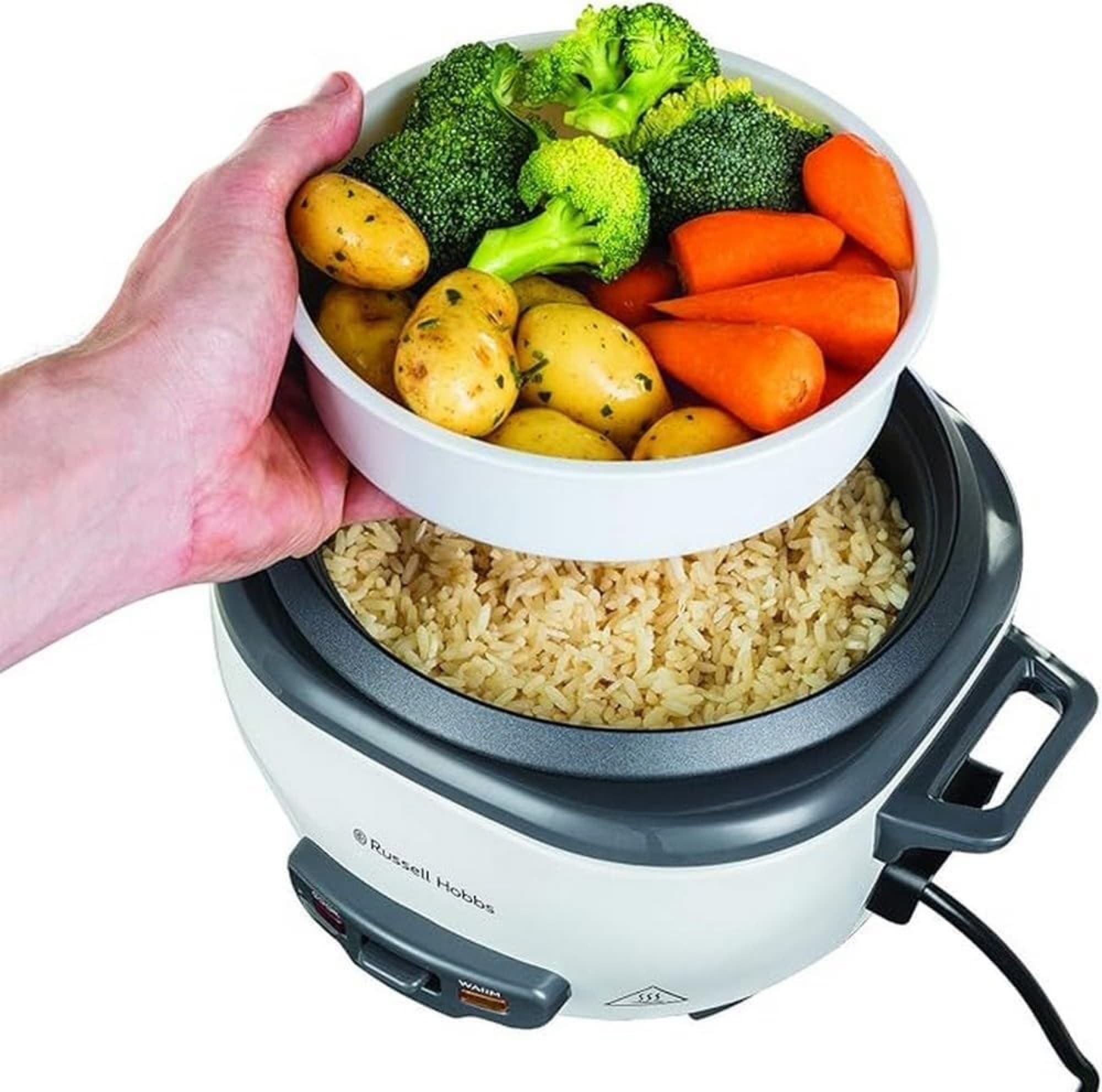Vegetables in the steamer insert