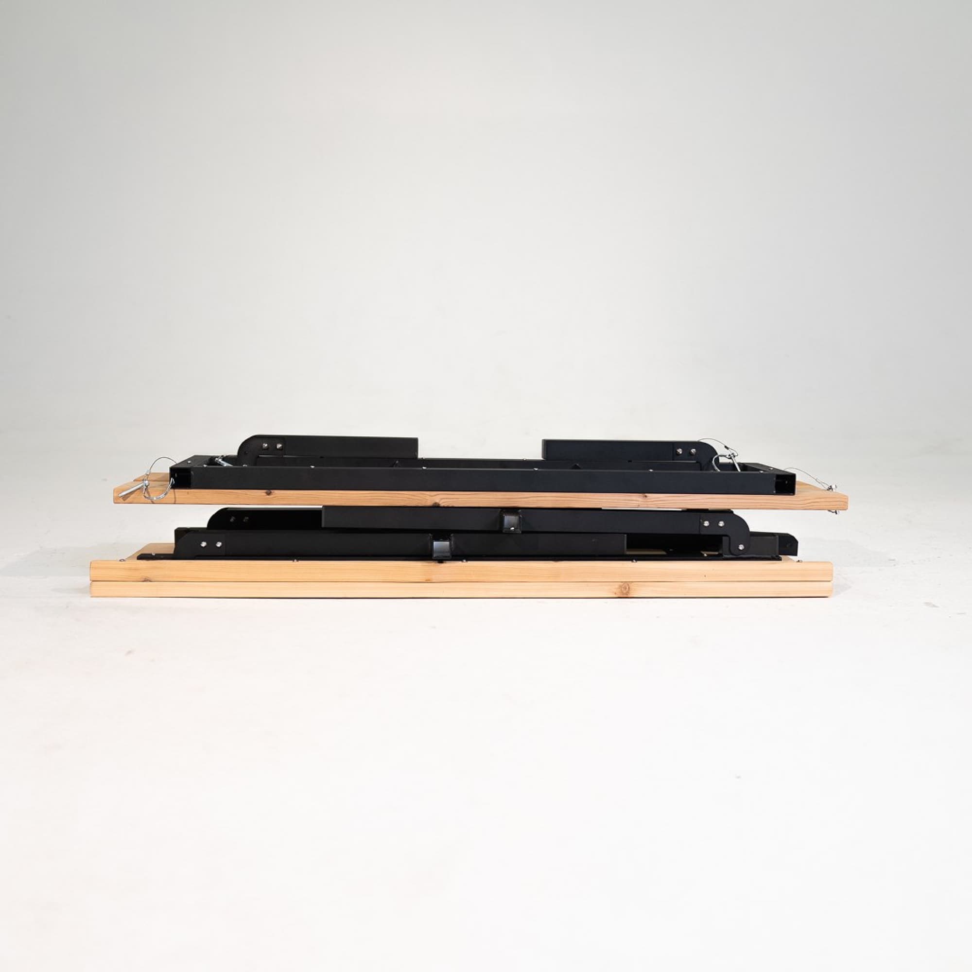 The bench folded