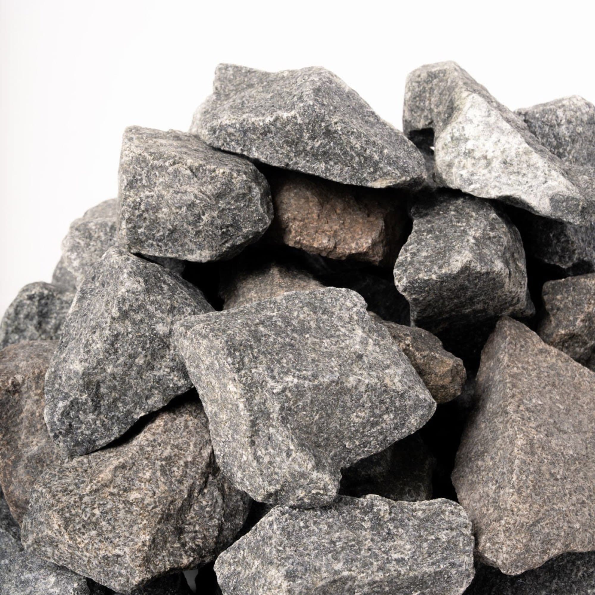 Sauna stones close up