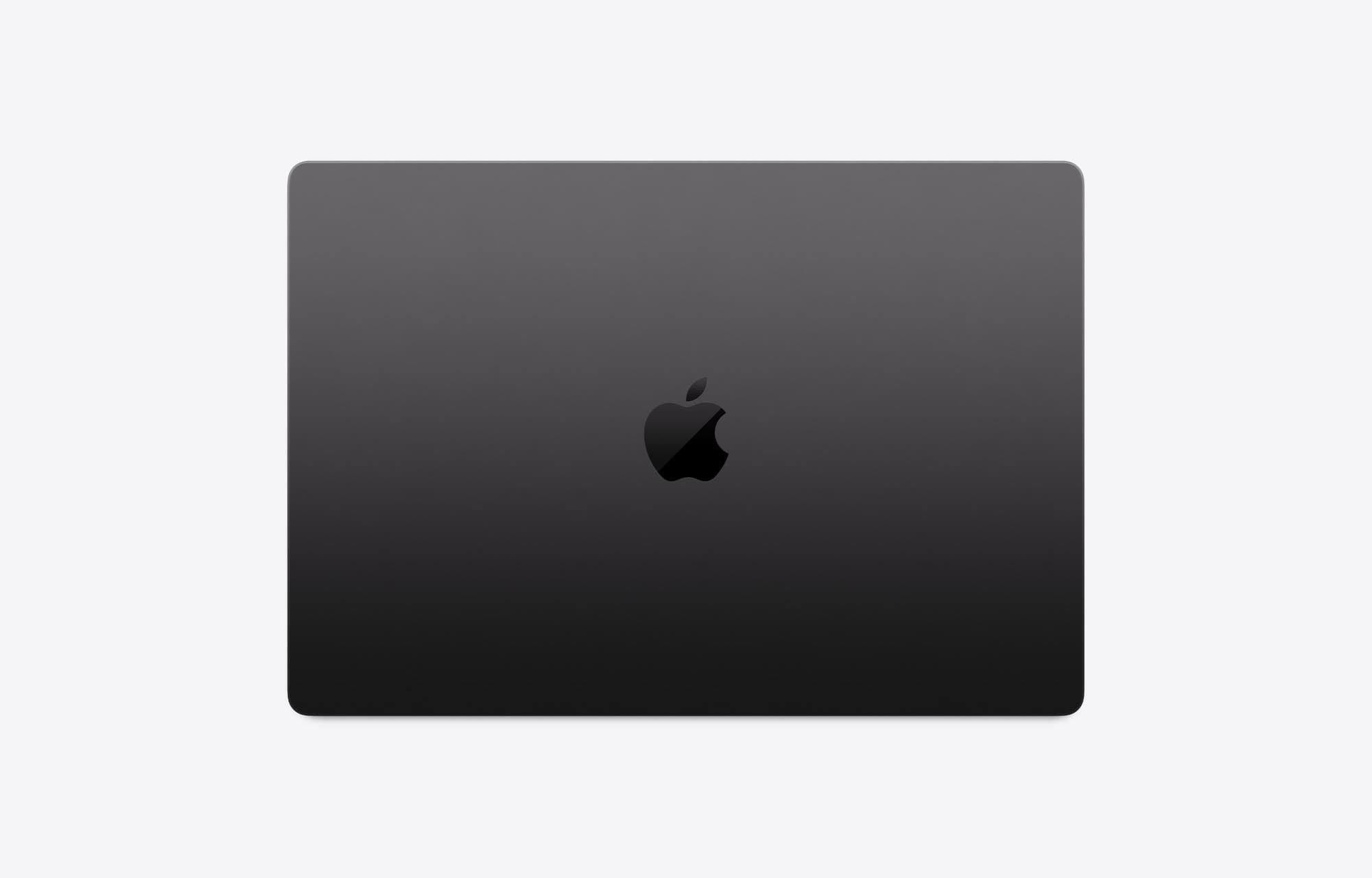The lid with the Apple logo