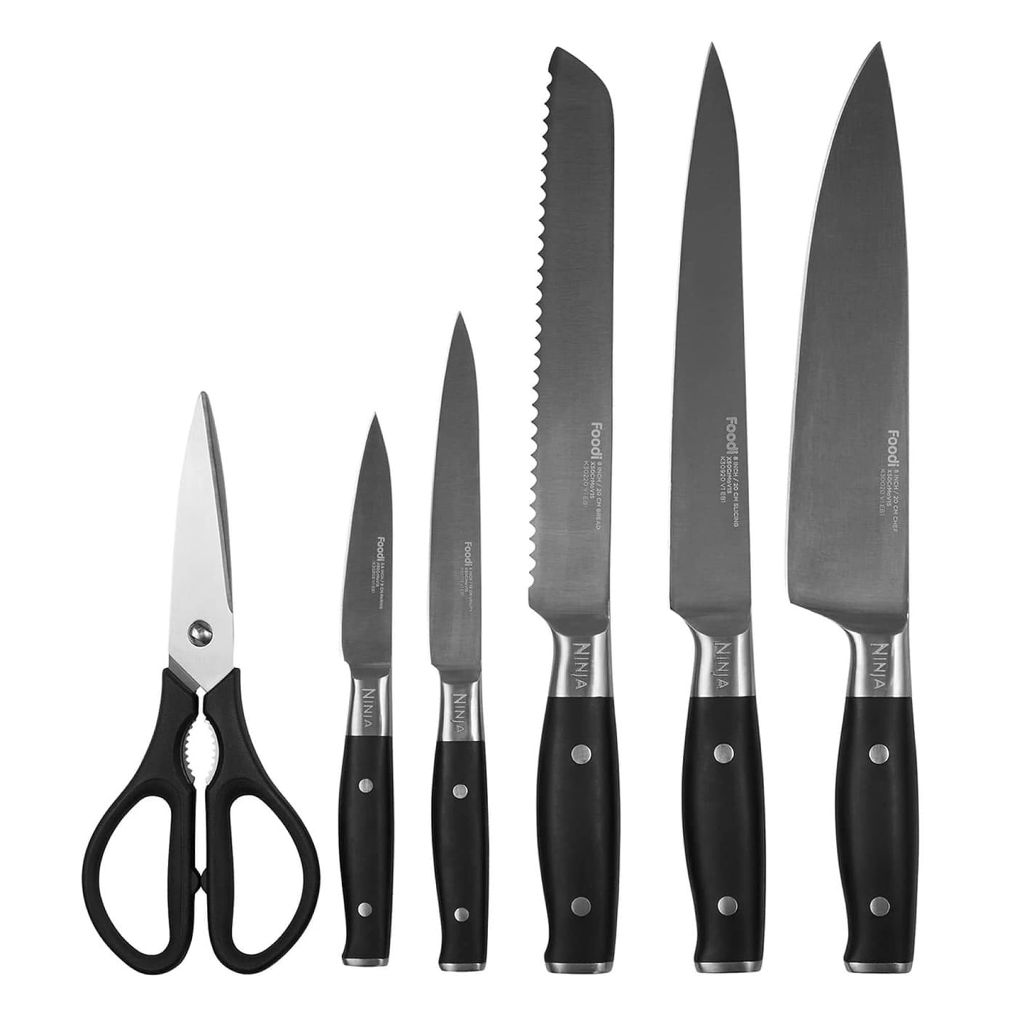 The knives and scissors side by side