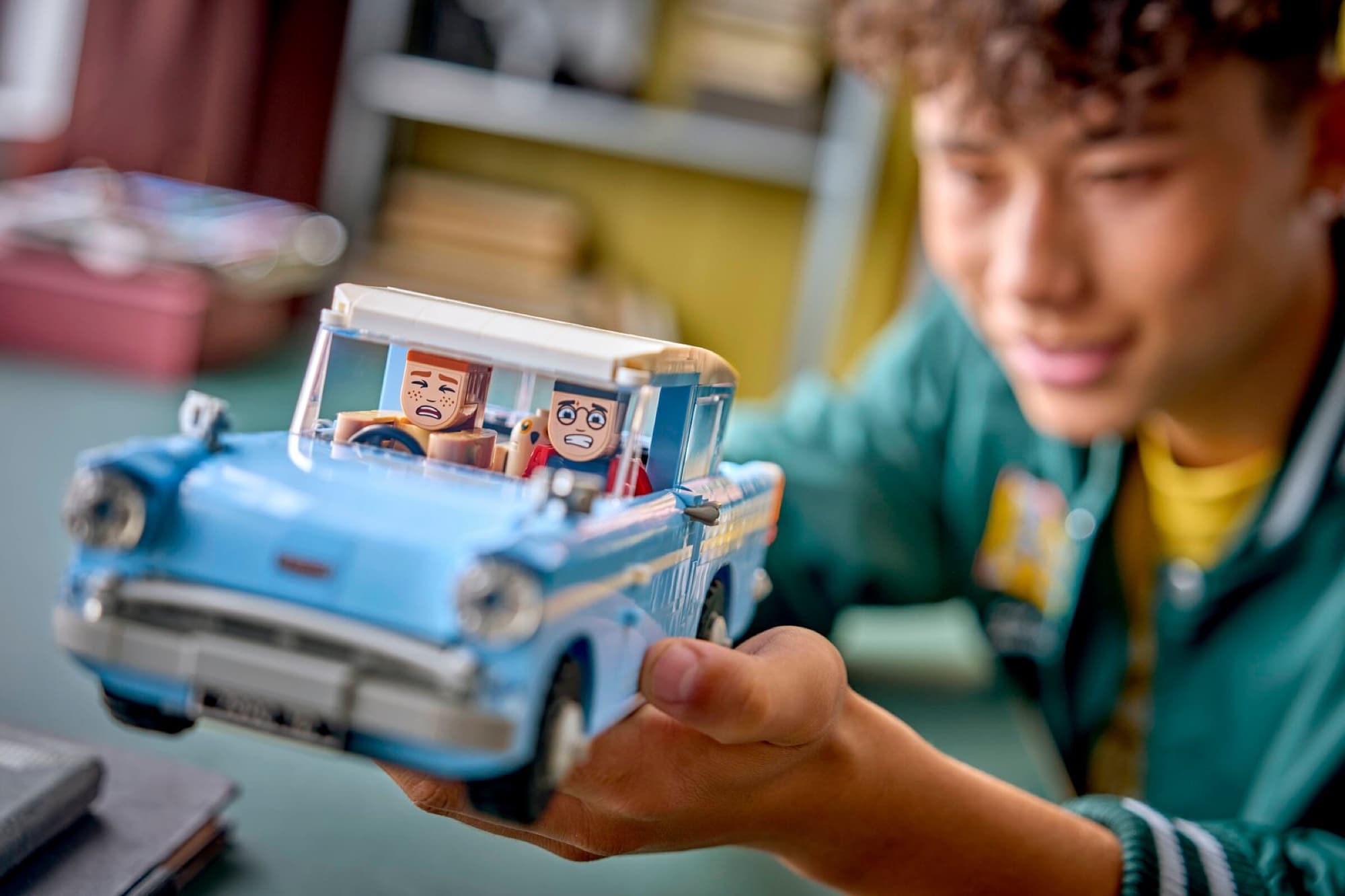 The enchanted Ford Anglia being built and played with