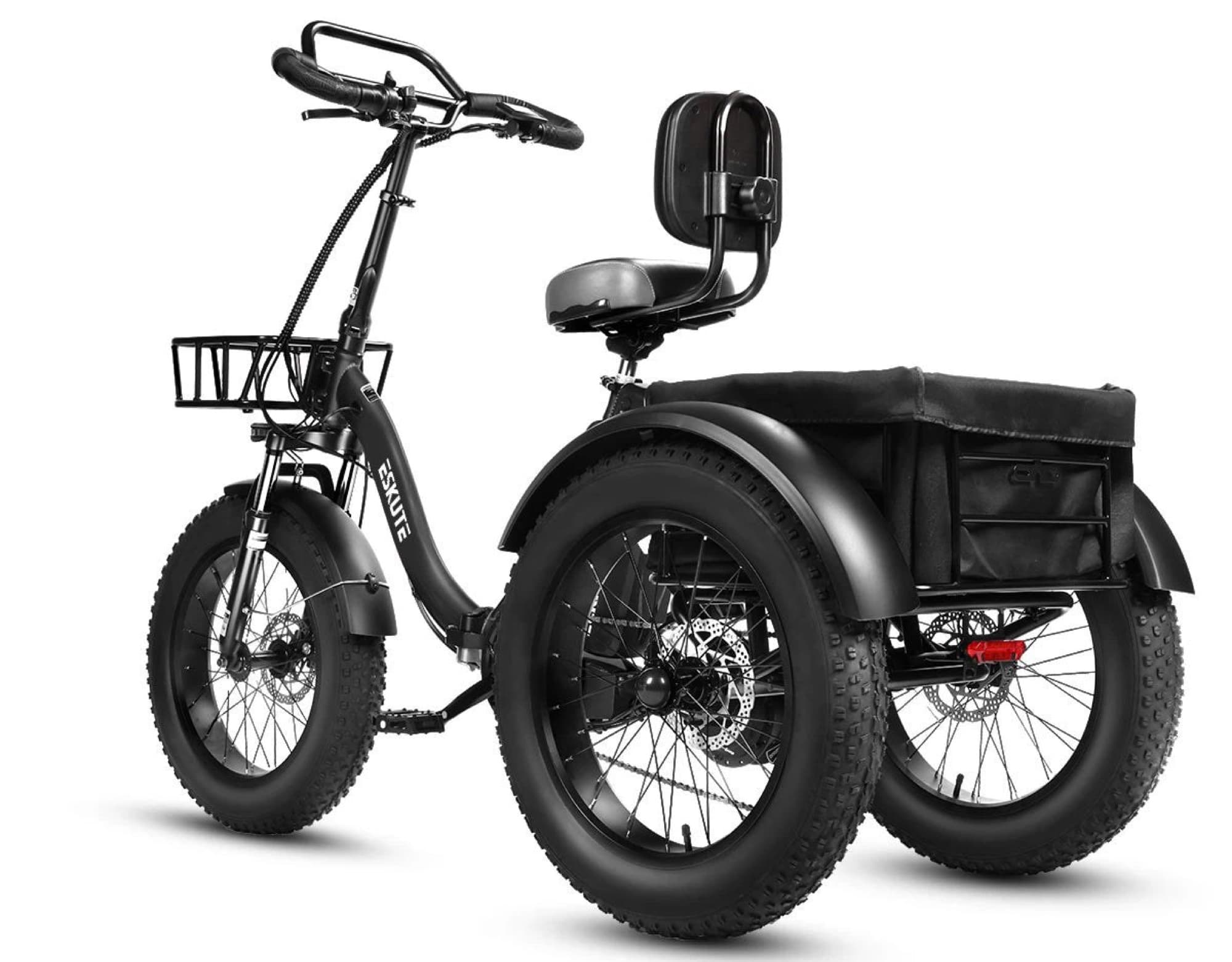 Eskute T302 Pro from behind with rear basket
