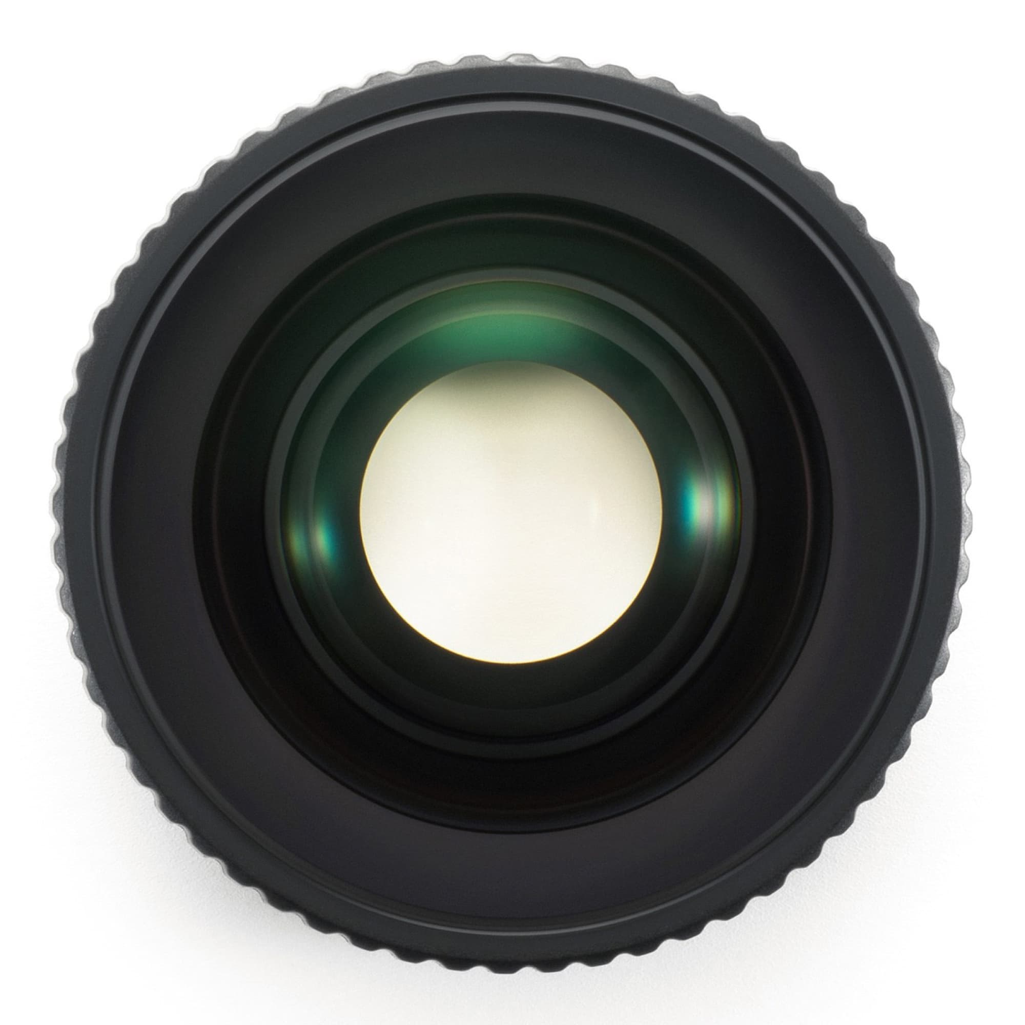 The lens straight from the front