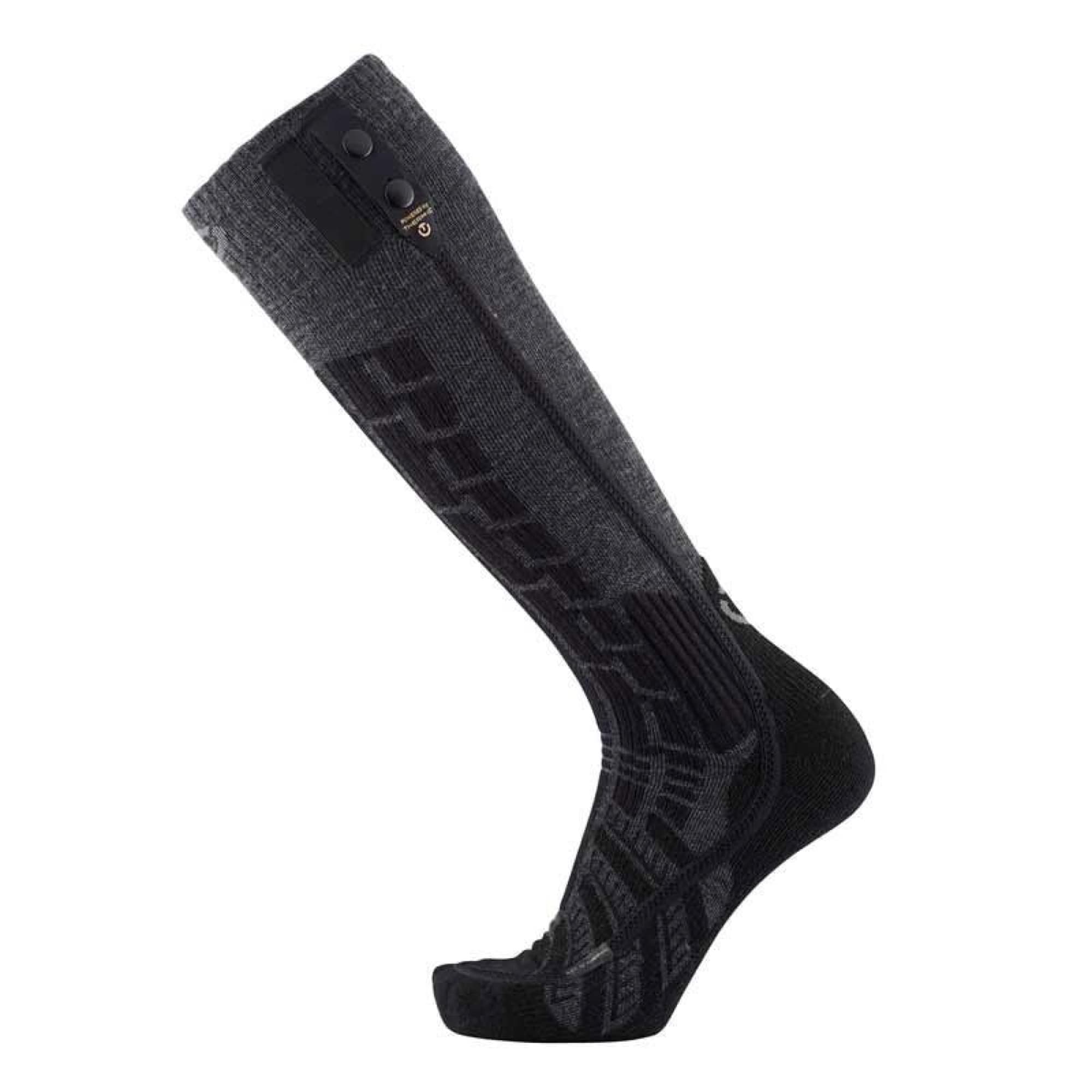 The heated sock from the side
