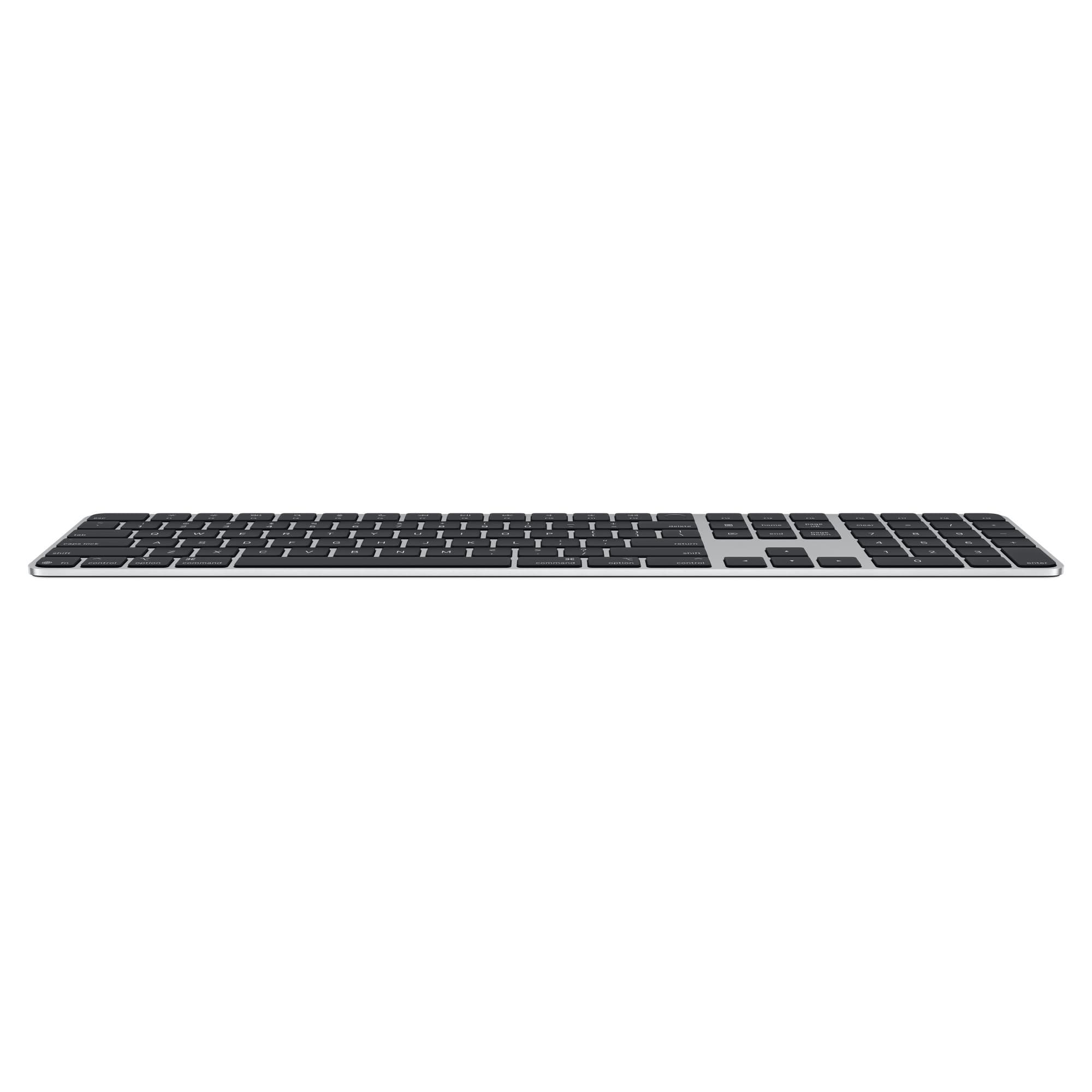 The keyboard from above at an angle