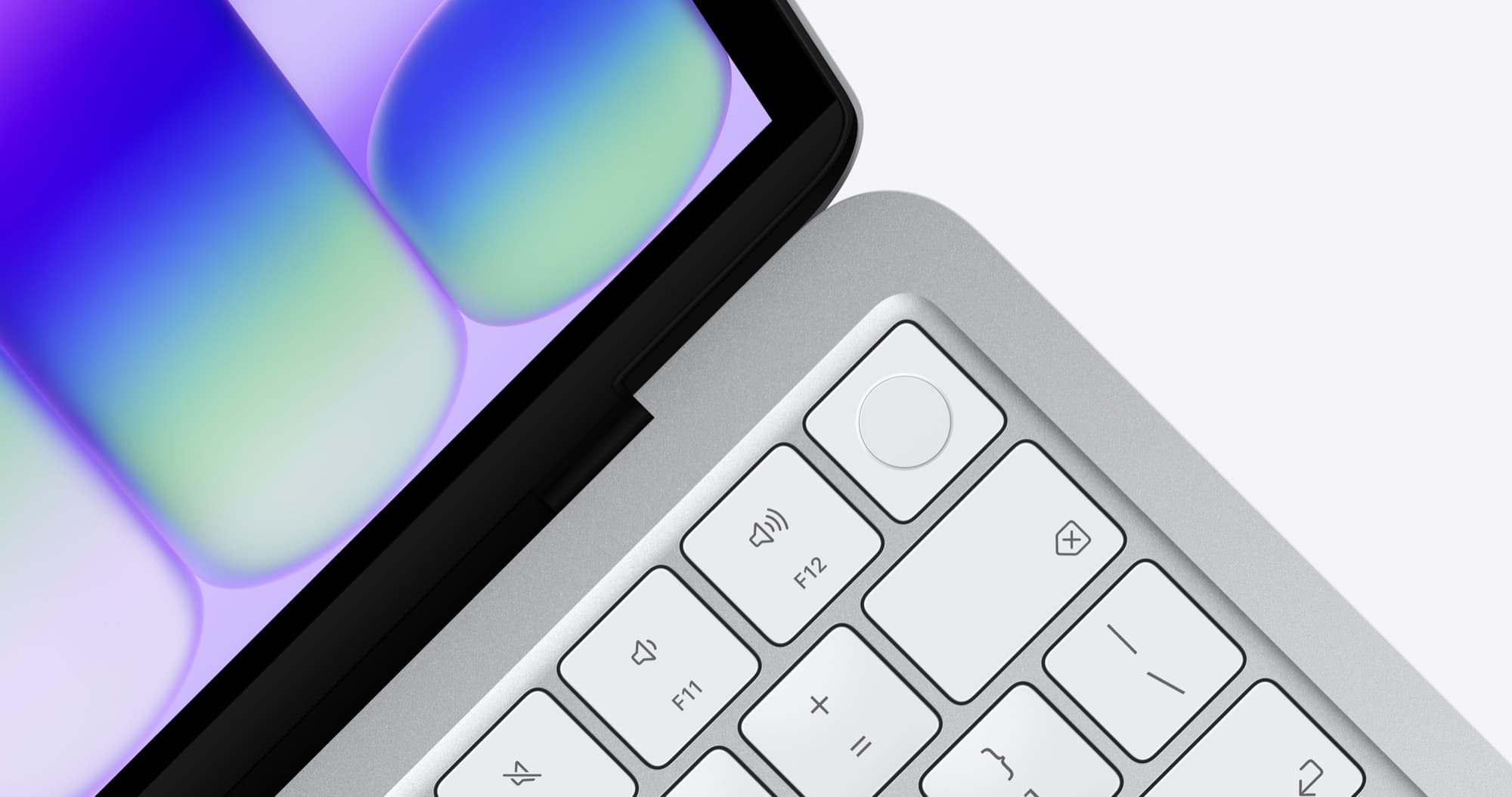 The Touch ID key on the keyboard