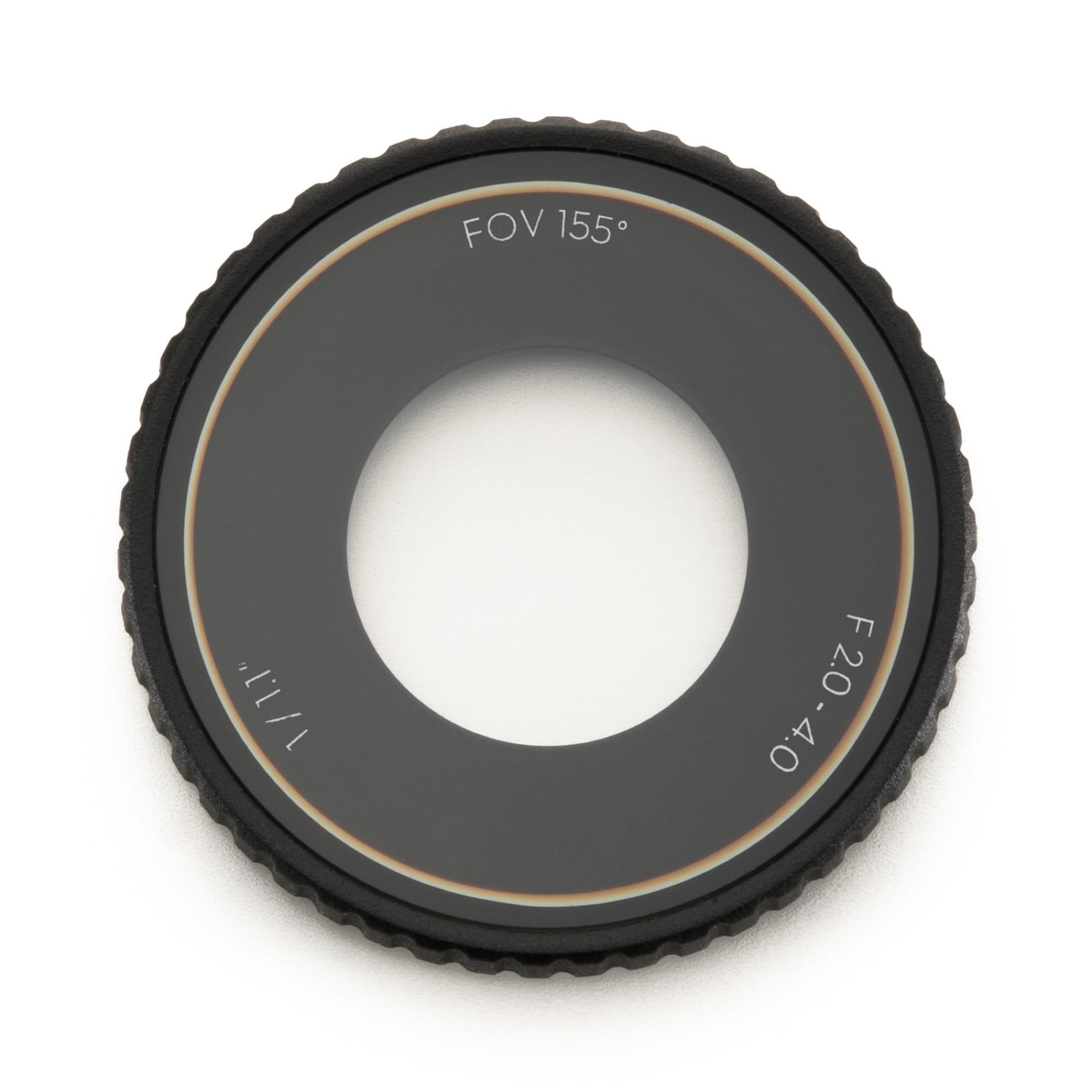 The lens cover straight from the front