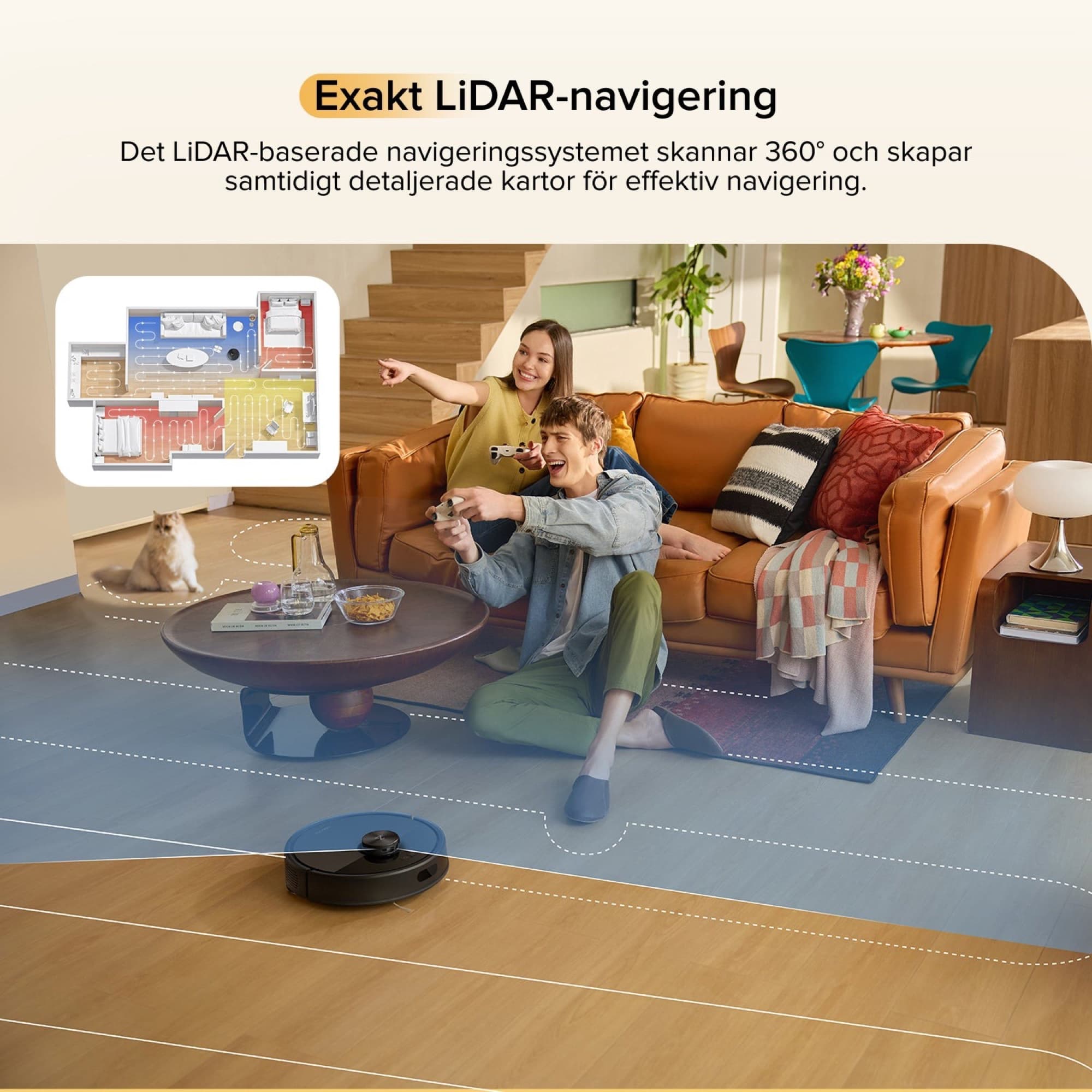 Q7 M5 mapping the living room with LiDAR