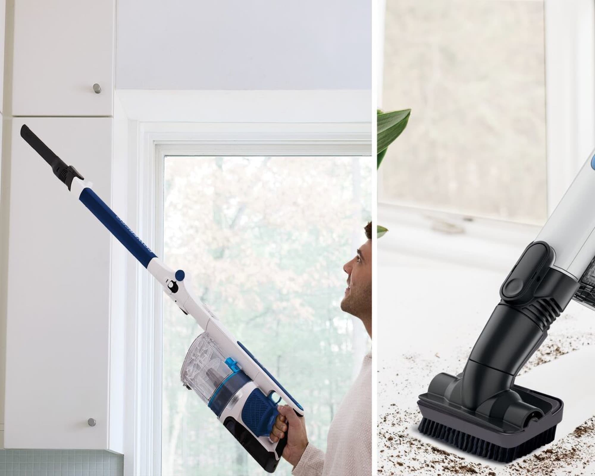 The handheld used with tools up high and on the counter