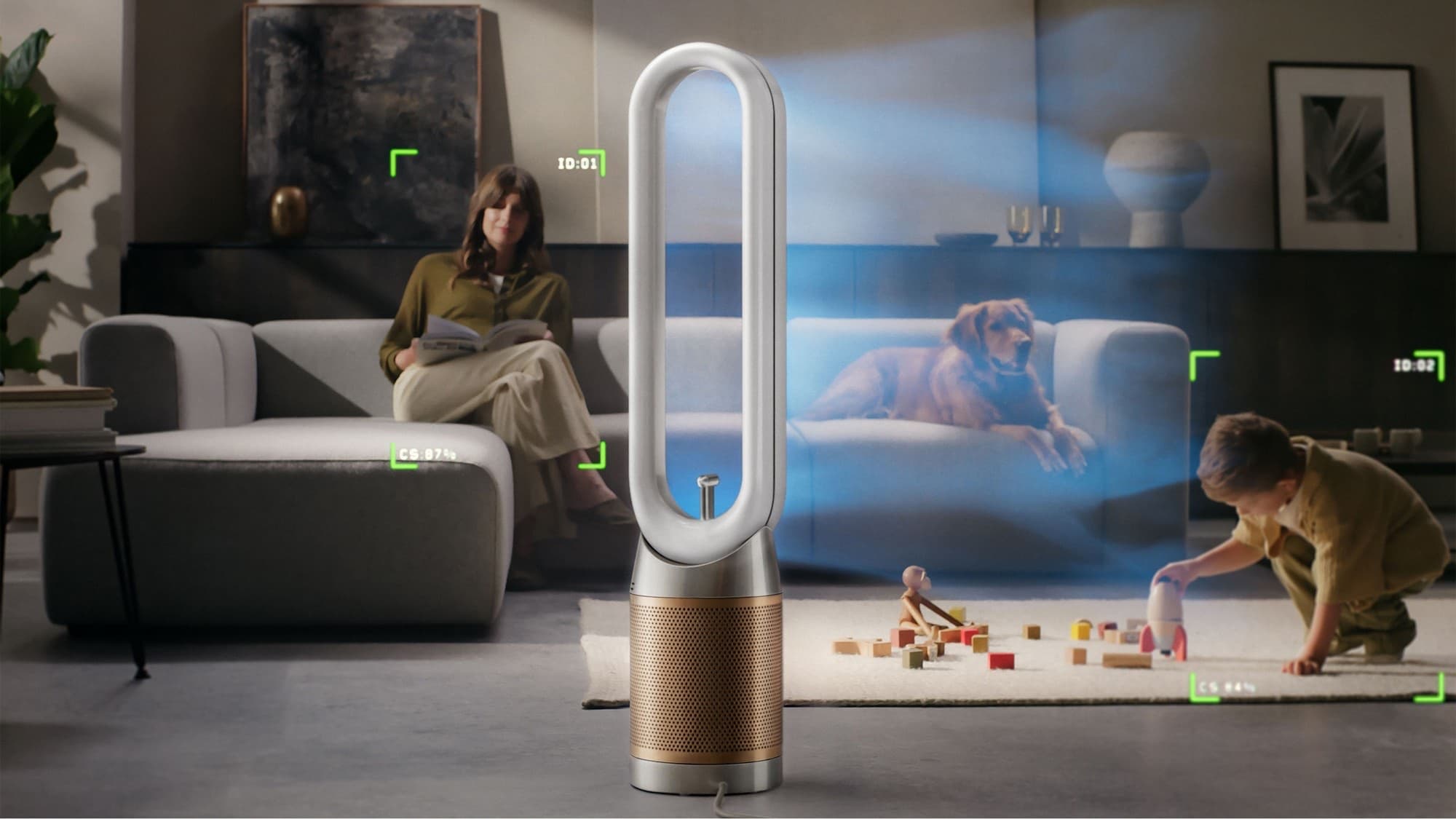 The airflow shared between several people in the living room