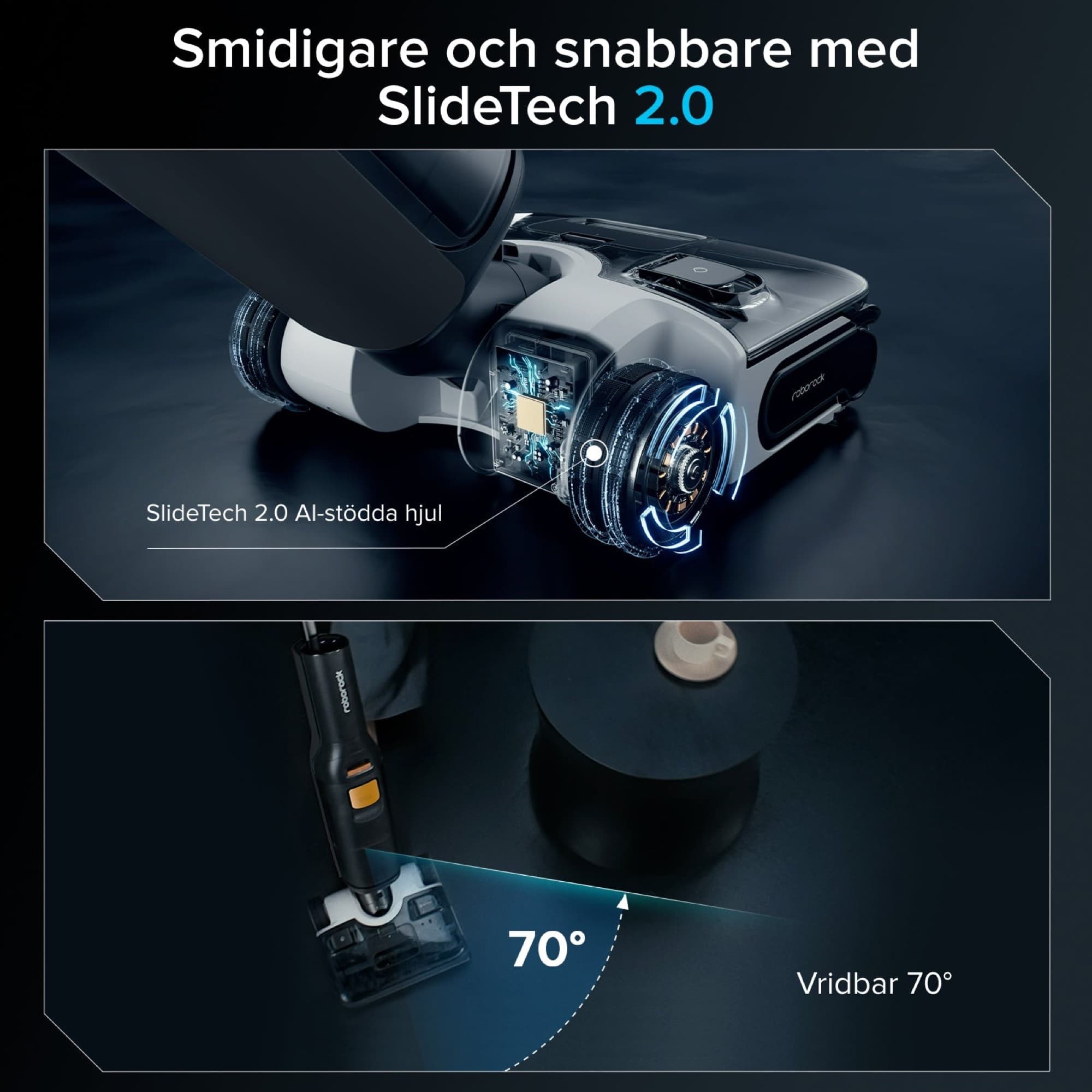 Motor-assisted wheels and swivelling head