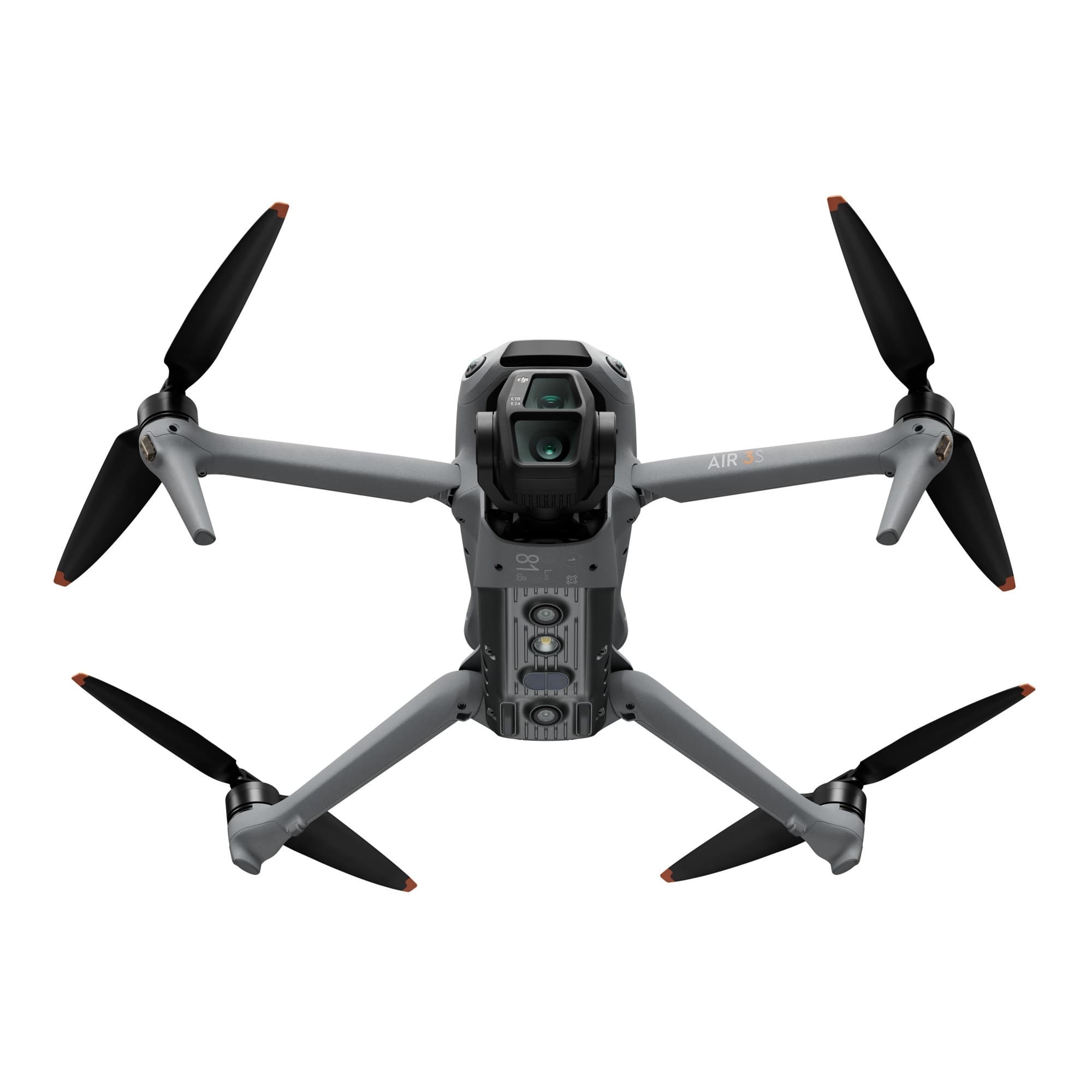DJI Air 3S showing cameras and sensors