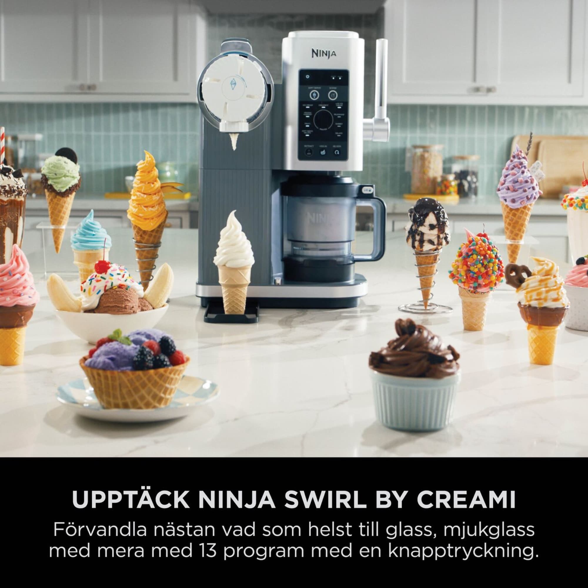 Spoon & Spin surrounded by ice cream cones