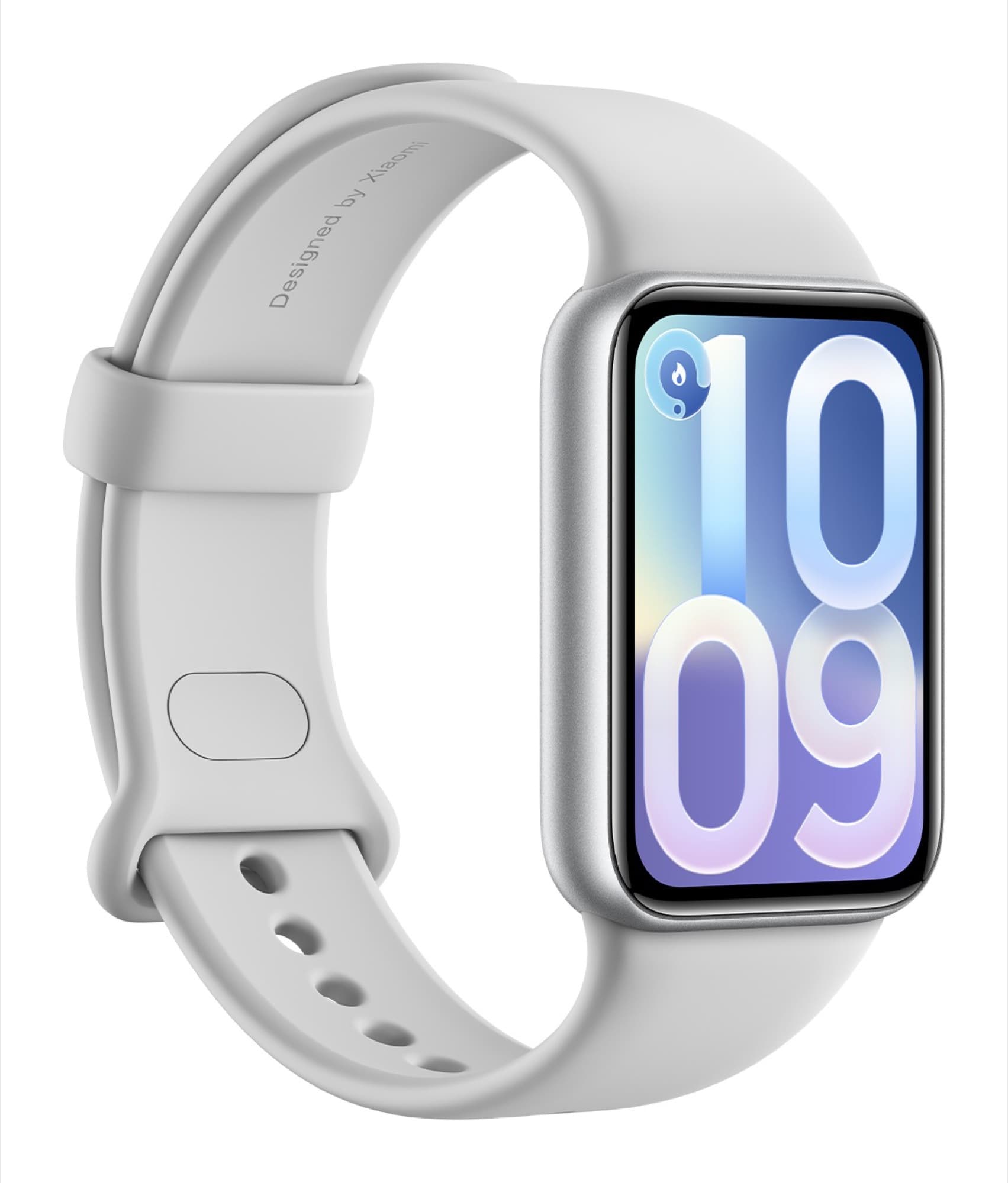 Silver Smart Band 10 Pro at an angle