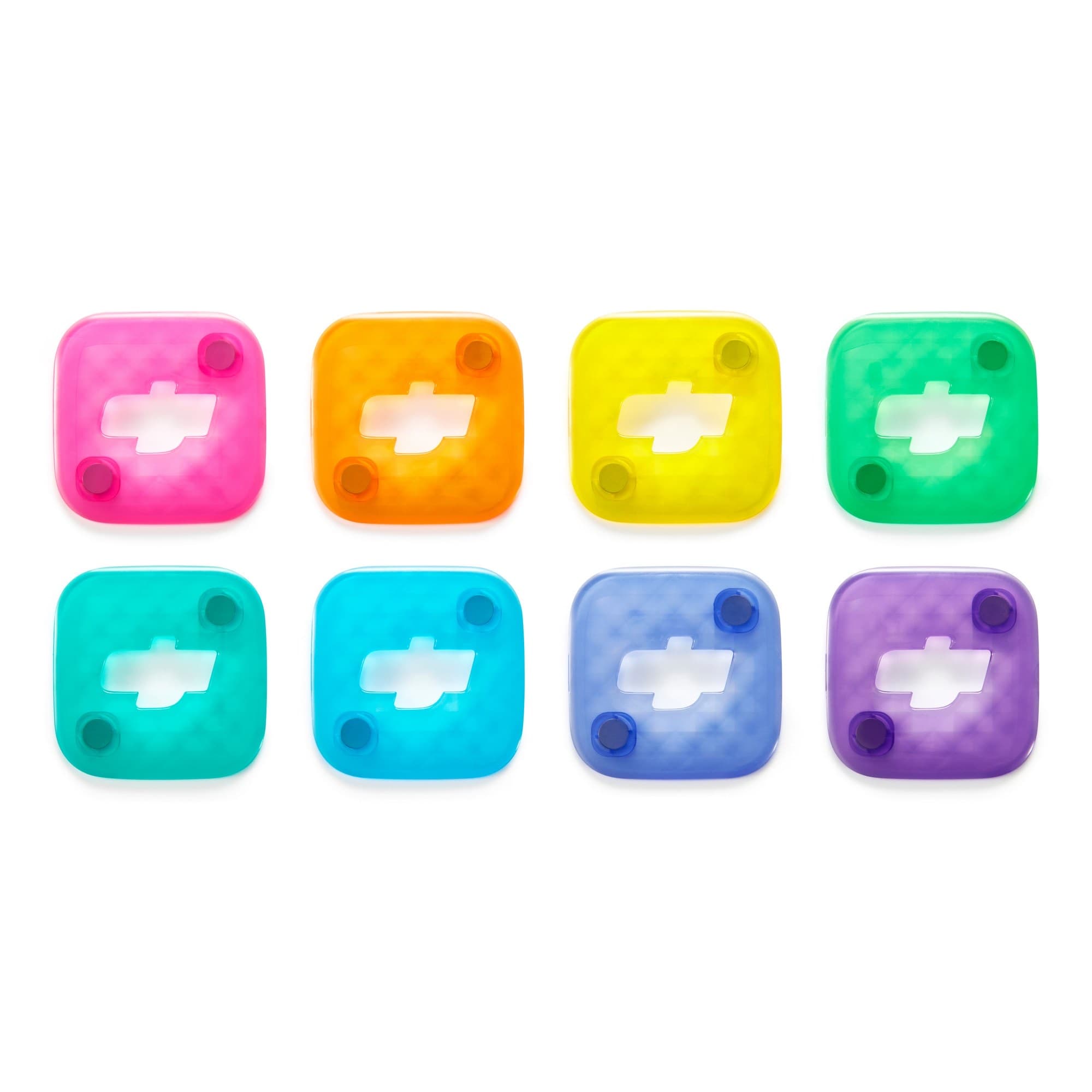 The front covers in eight colours