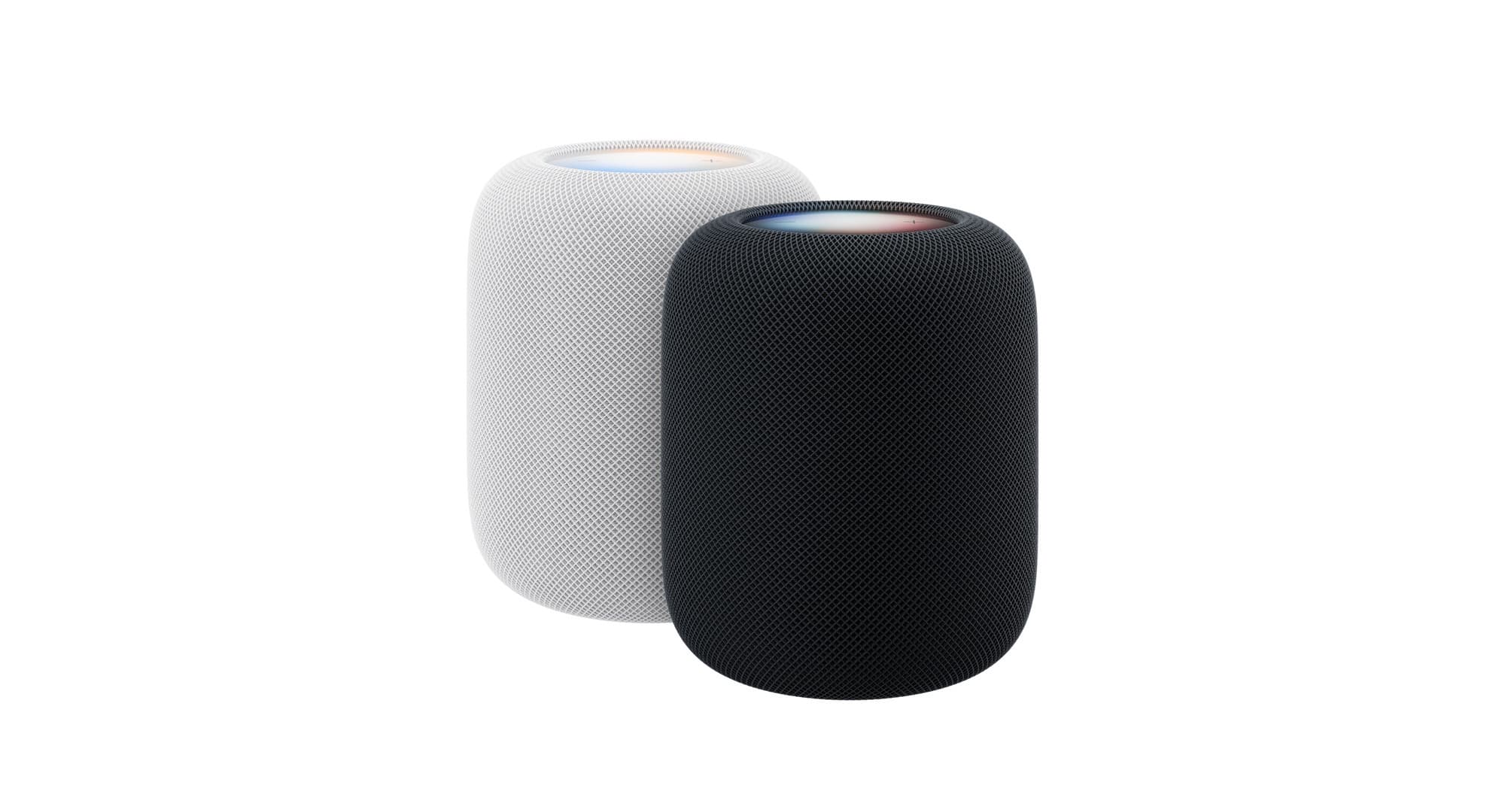 HomePod in white and midnight