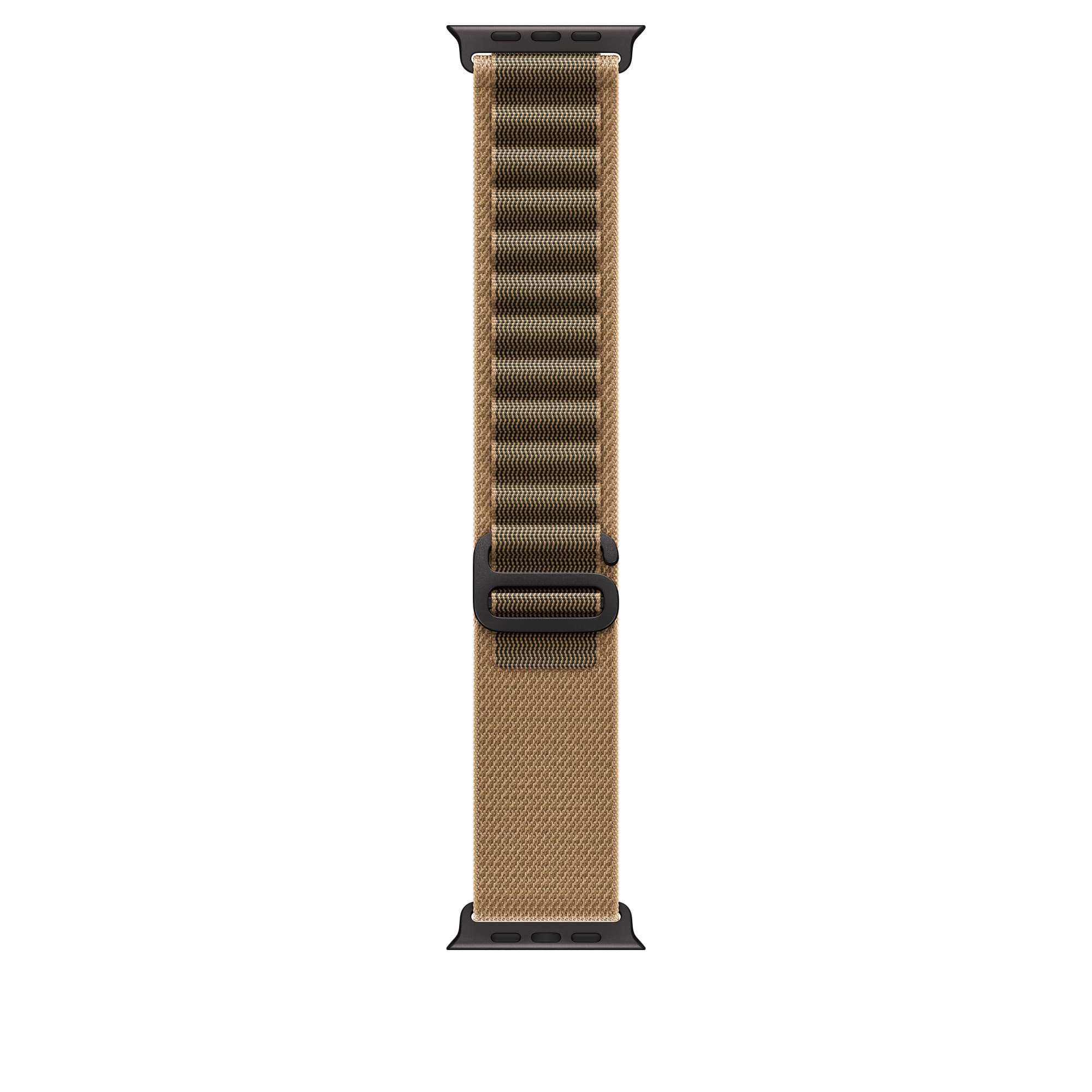 Alpine Loop for Apple Watch in desert sand, black titanium