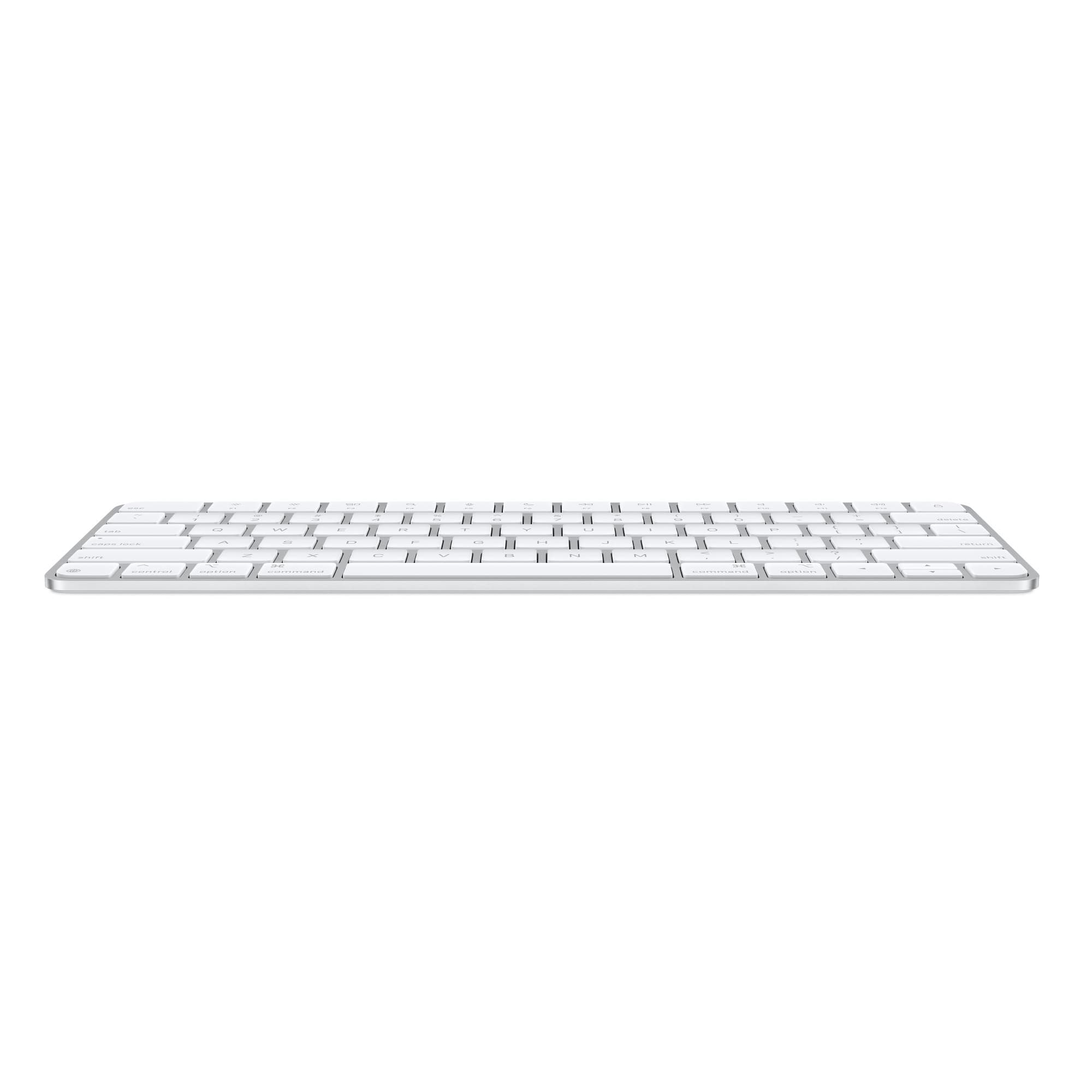 The keyboard from above at an angle