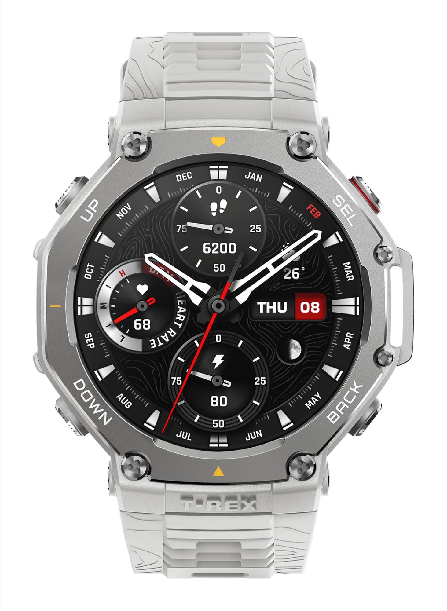 Amazfit T-Rex 3 in Haze Gray with light grey strap