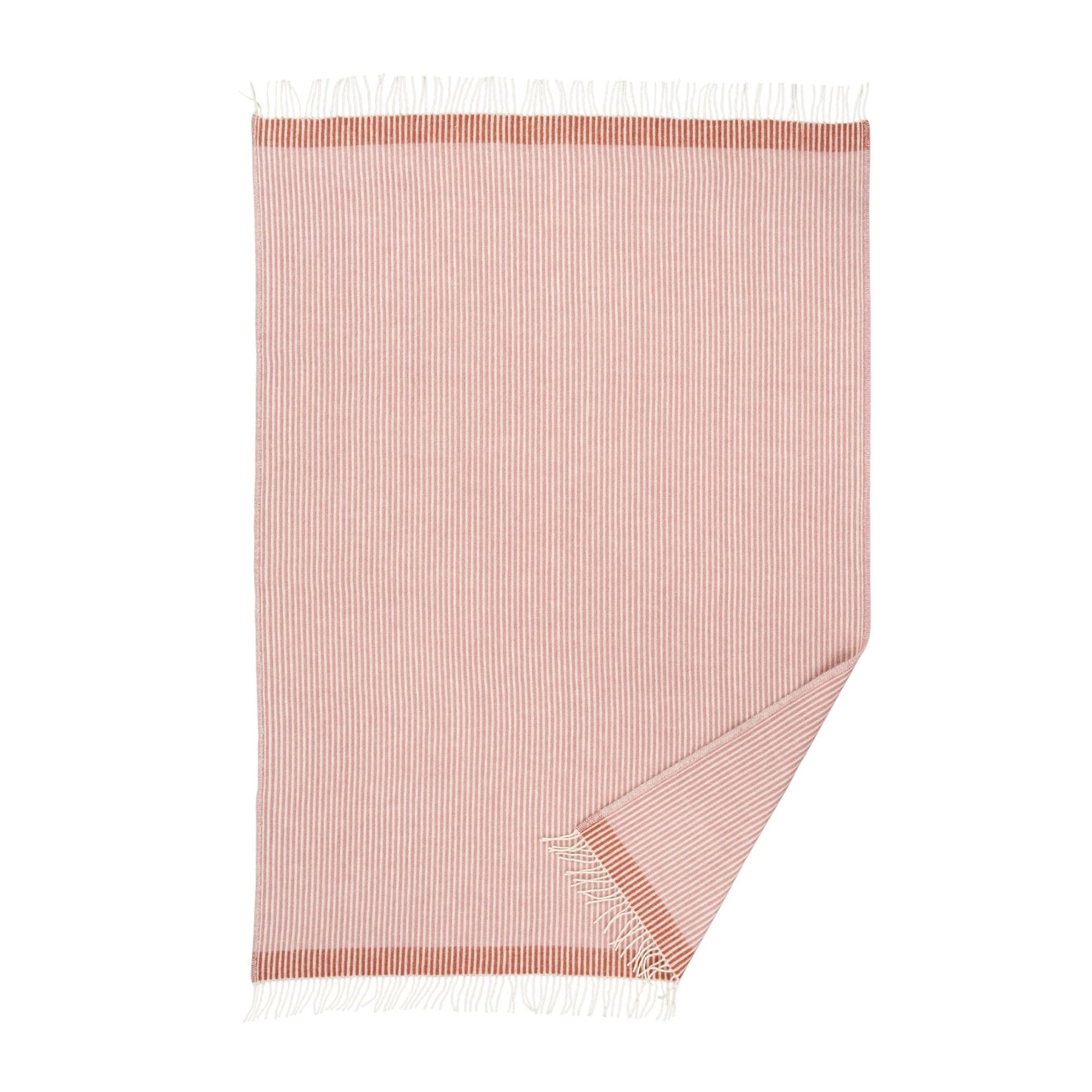 Rib throw 130 × 200 cm in Pink/dusty rose