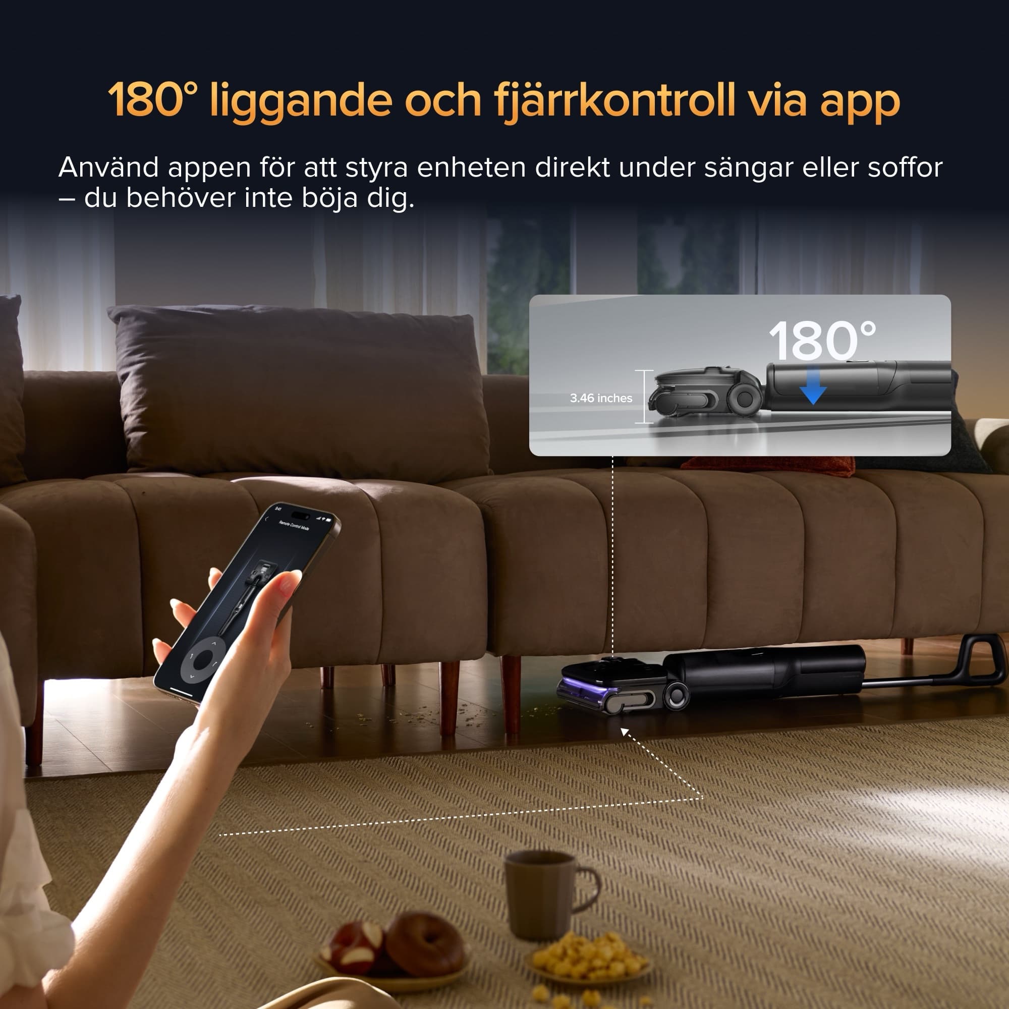 Lie-flat steered from the app