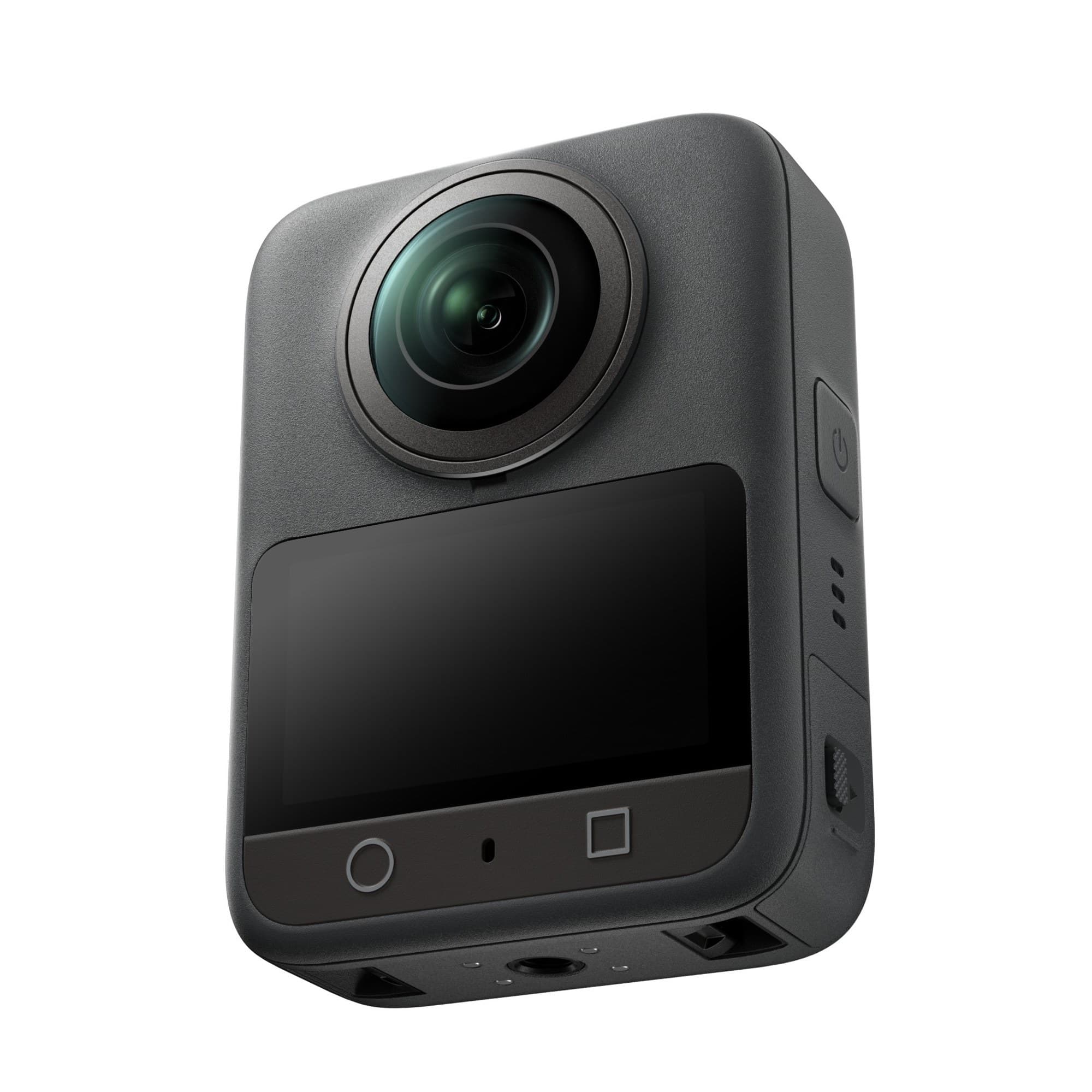 Osmo 360 from the front at an angle with screen