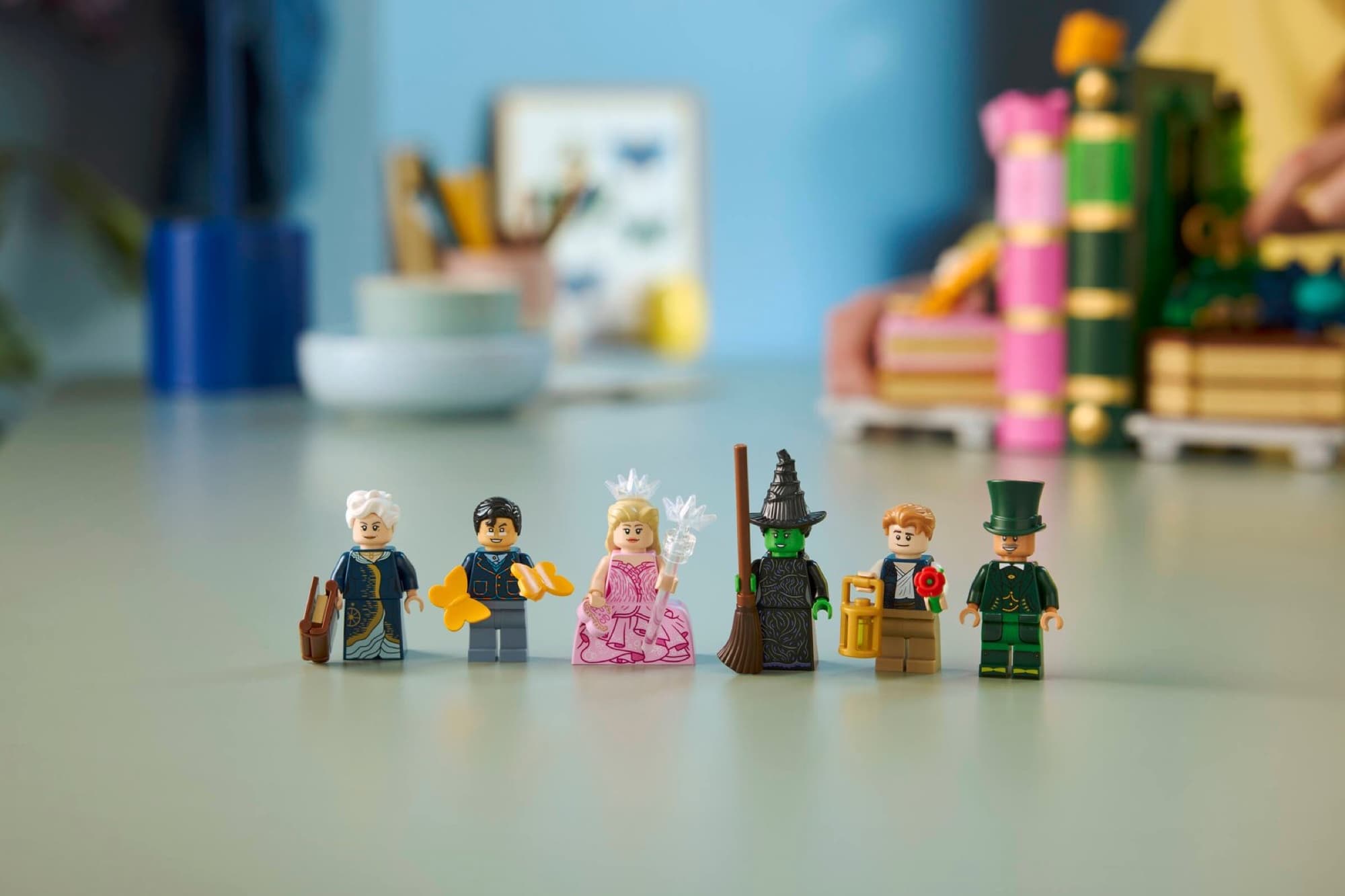 LEGO Wicked bookends being built and played with