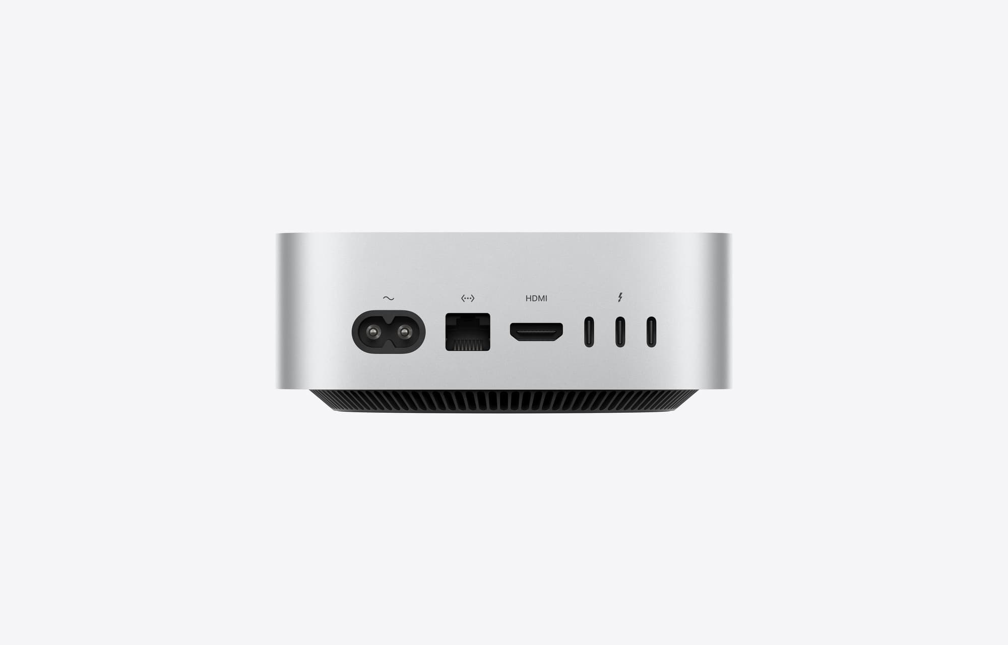 The ports on the back of Mac mini