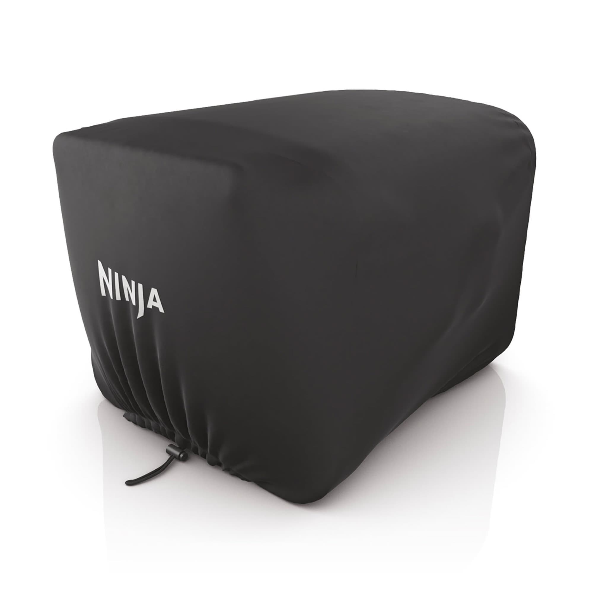 The cover seen from the side with drawstring