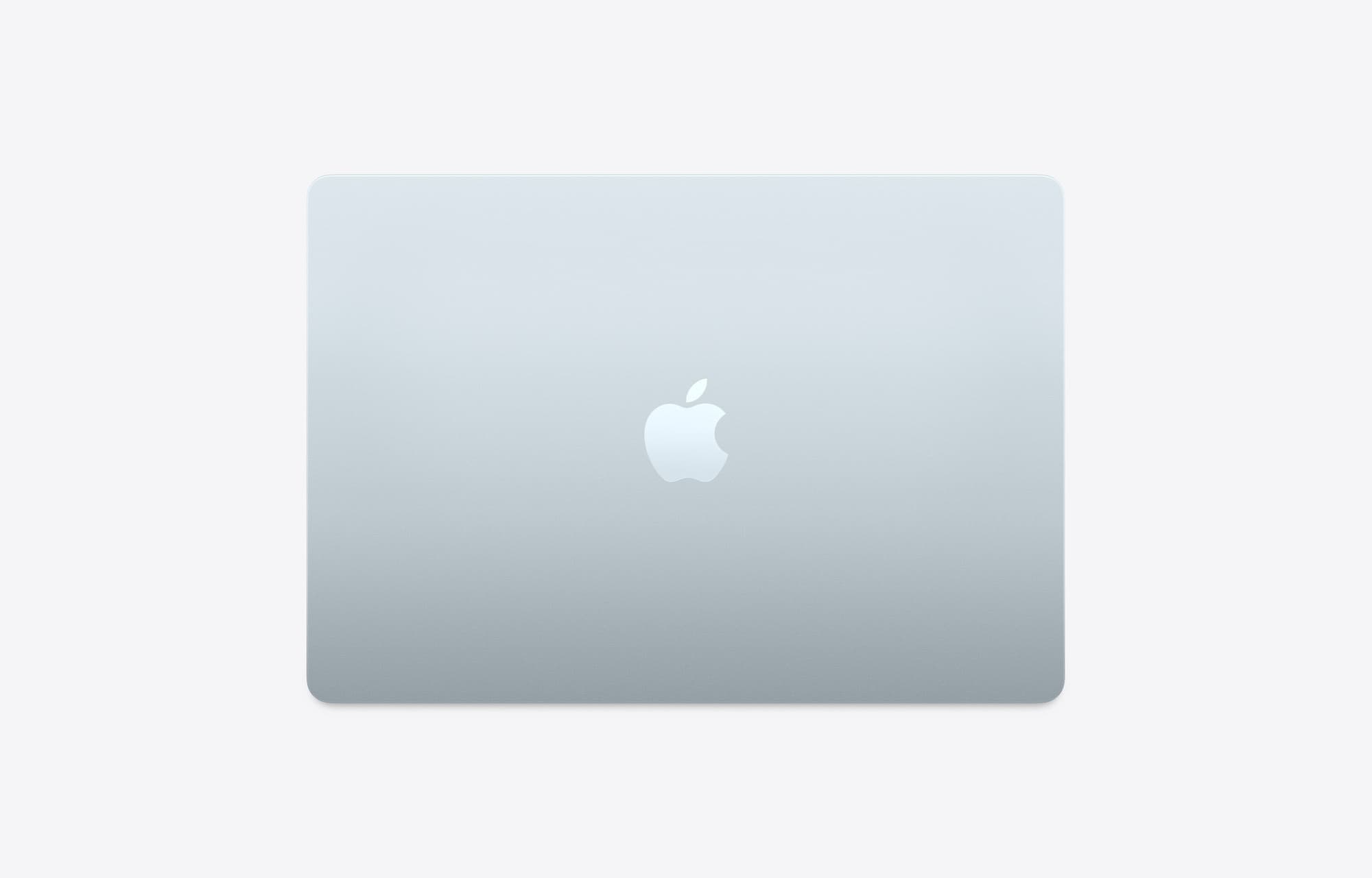 The lid with the Apple logo