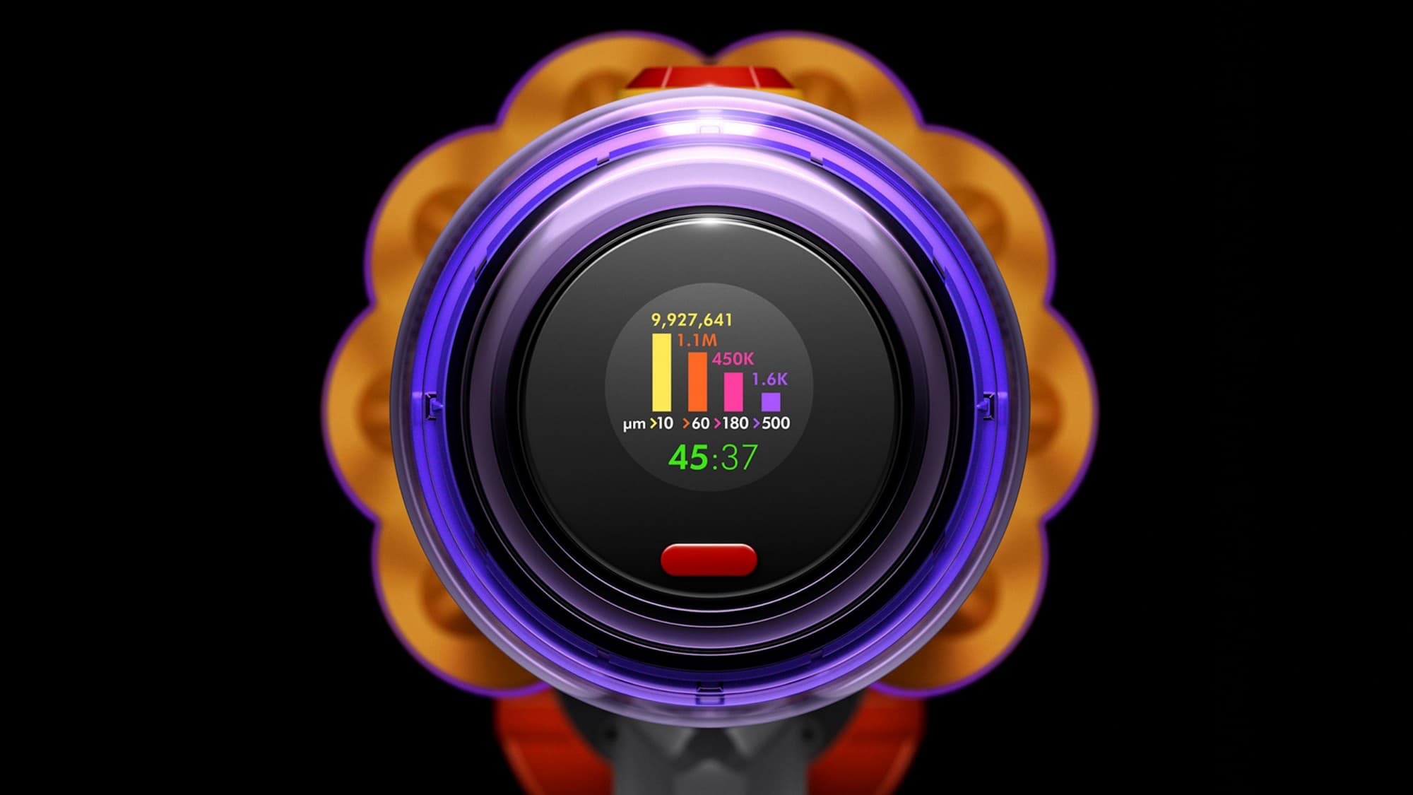 Close-up of the LCD screen