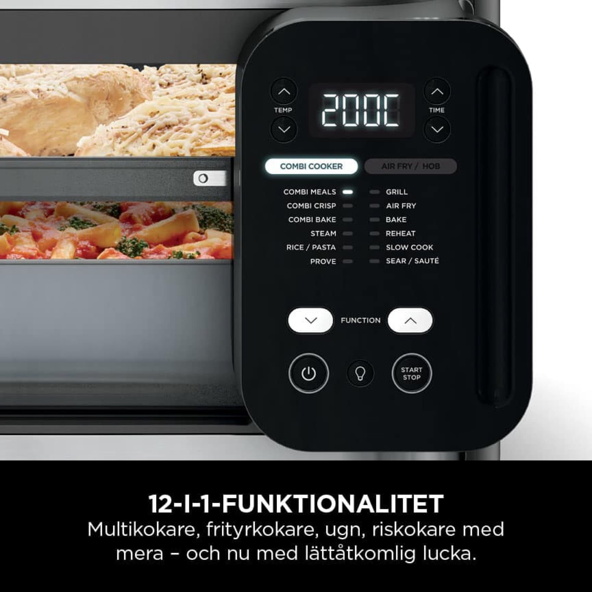 The control panel with 12 functions