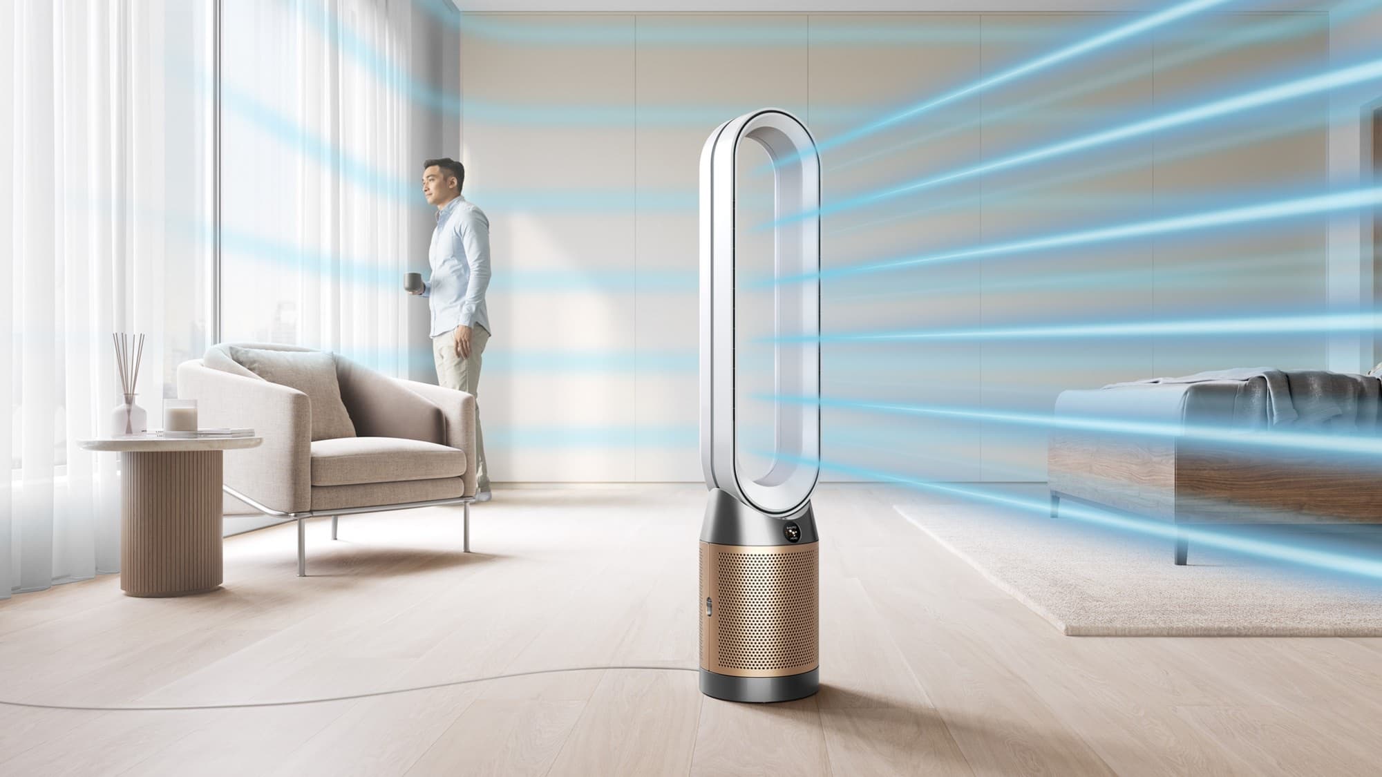 Cooling airflow in the living room