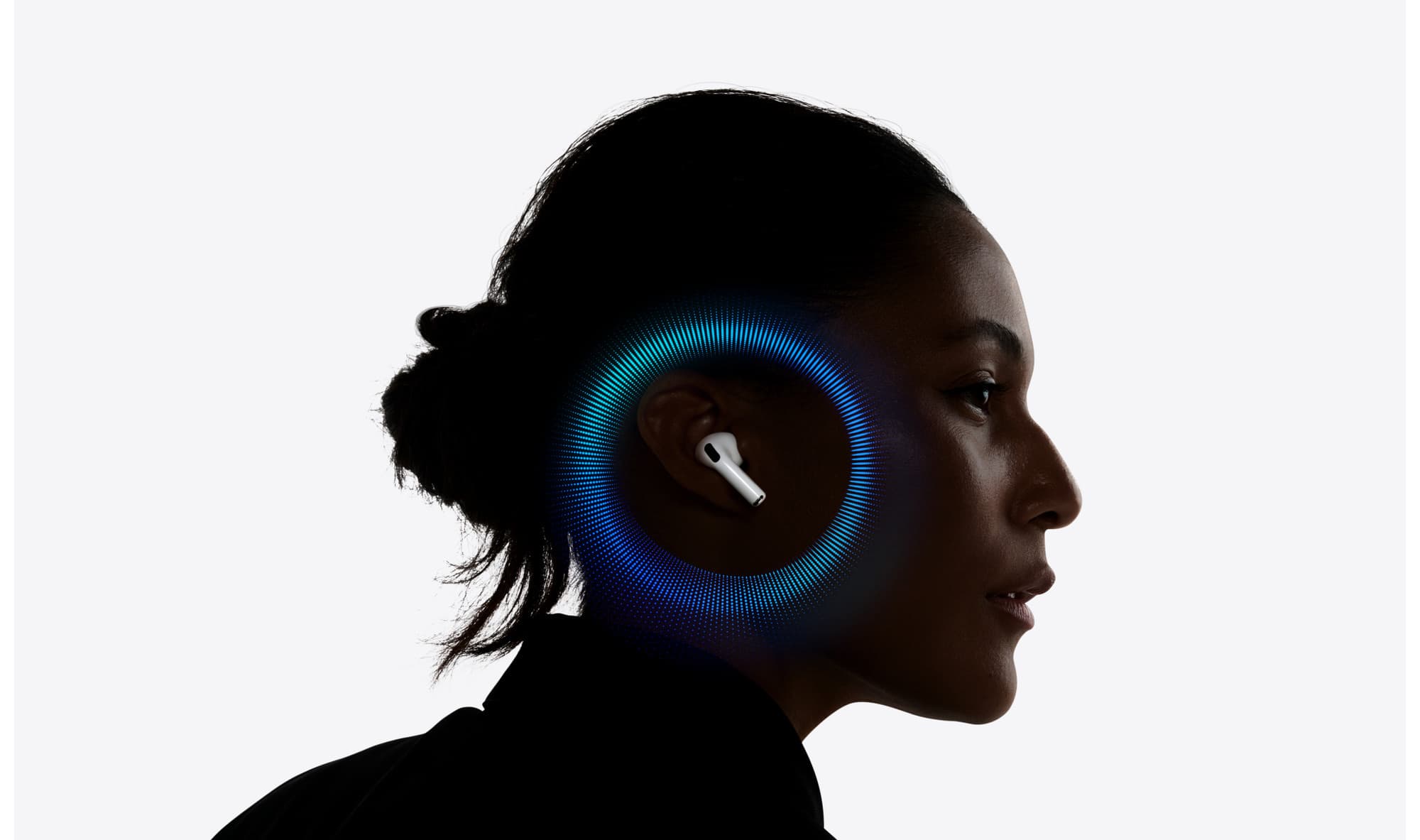 Profile of a person wearing AirPods Pro 3