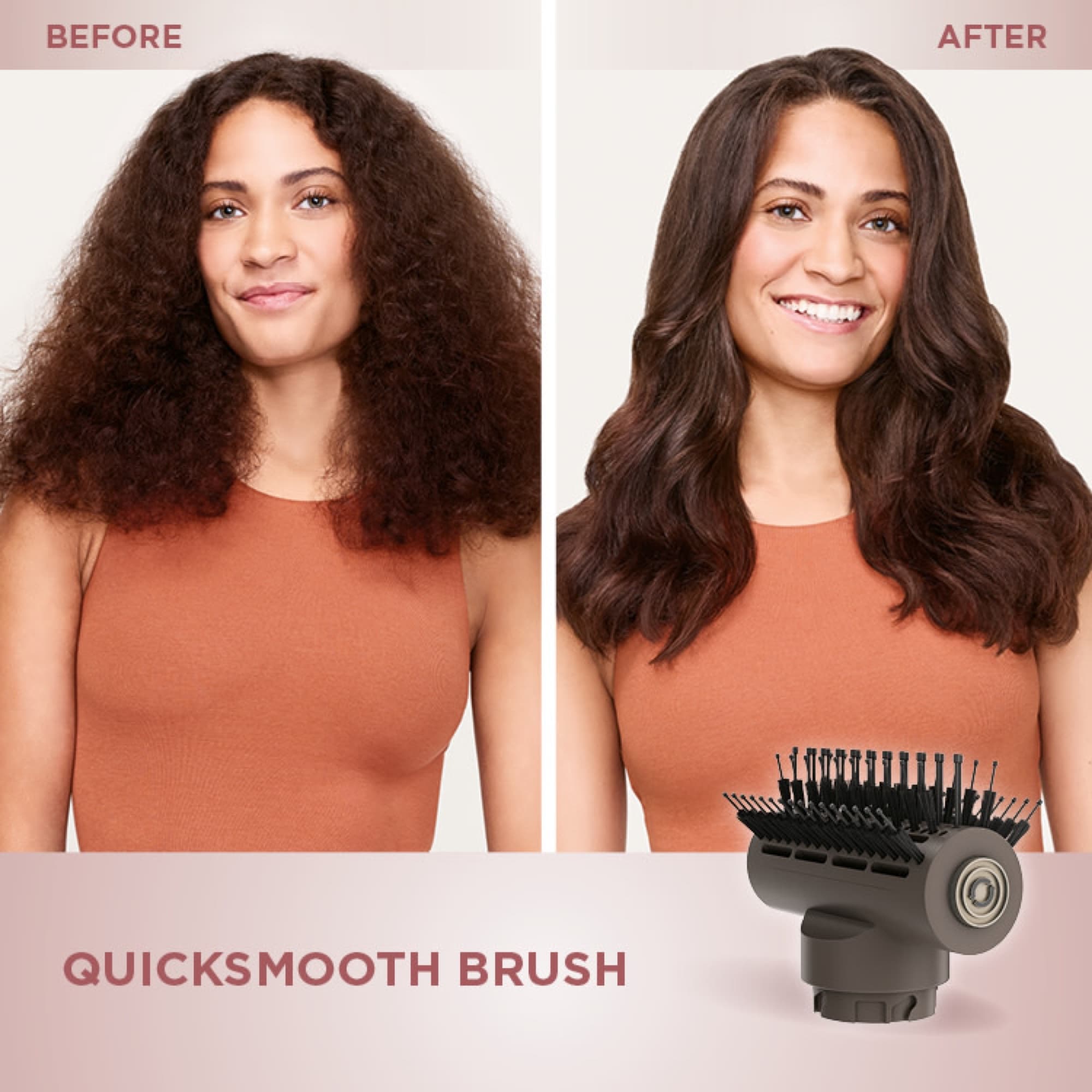 The QuickSmooth brush for a full blow-dry