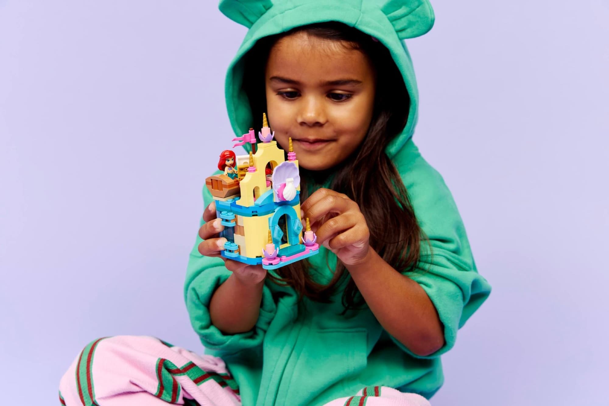 Ariel's mini palace being built and played with