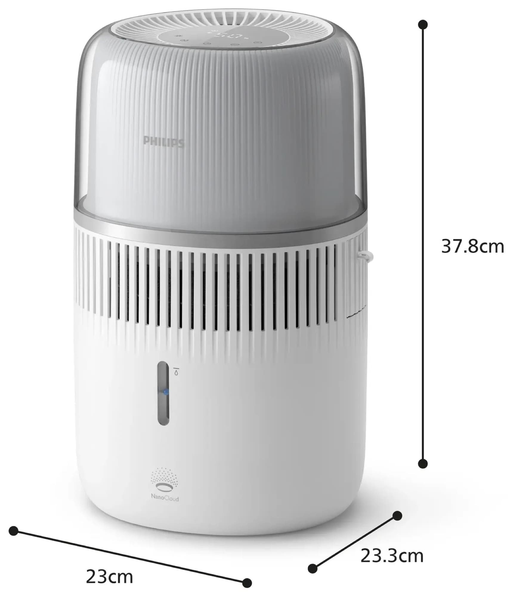 HU5710 with dimensions: 37.8 cm tall