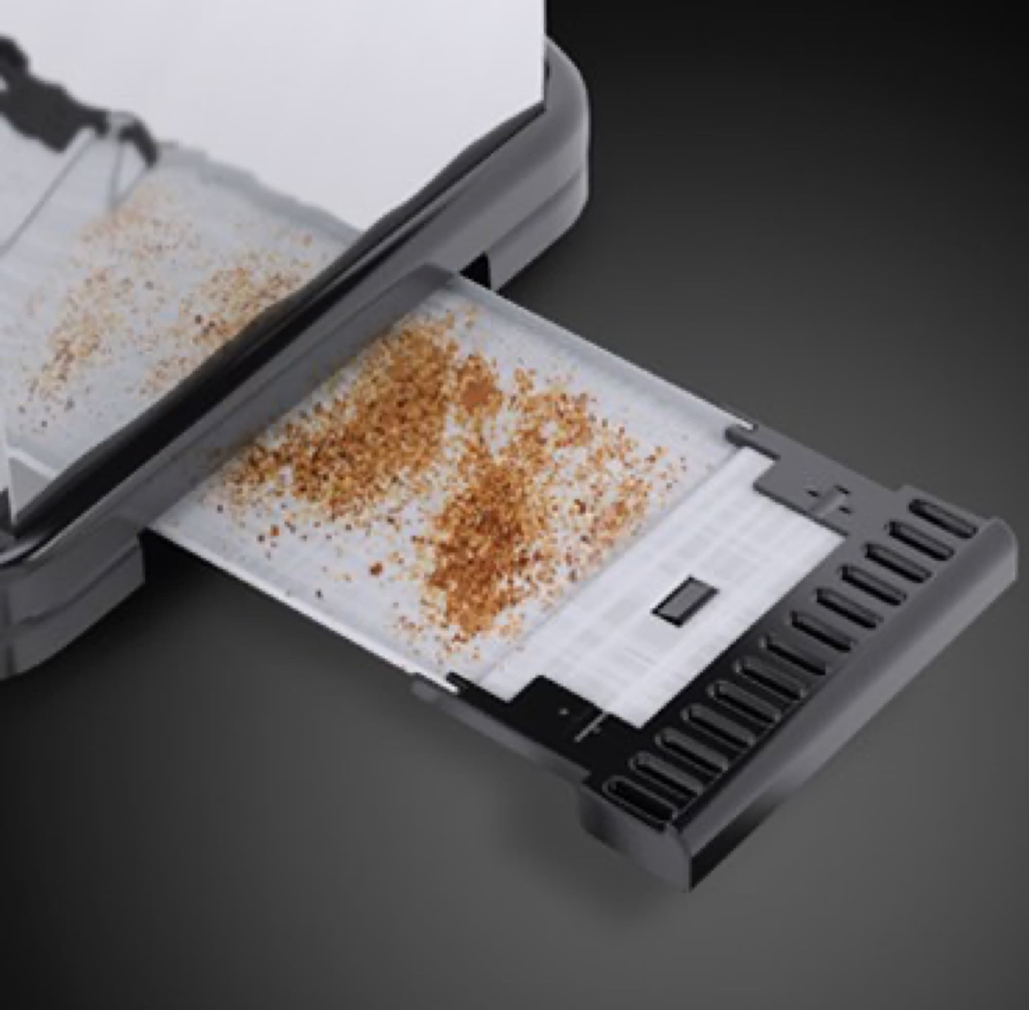 Removable crumb tray
