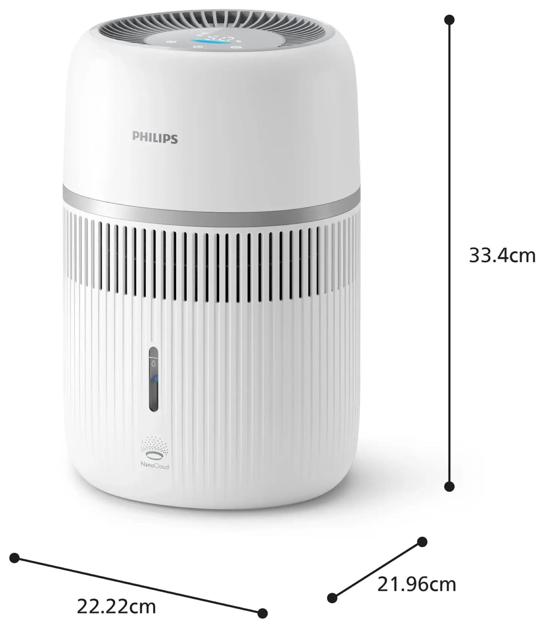 The white version with dimensions