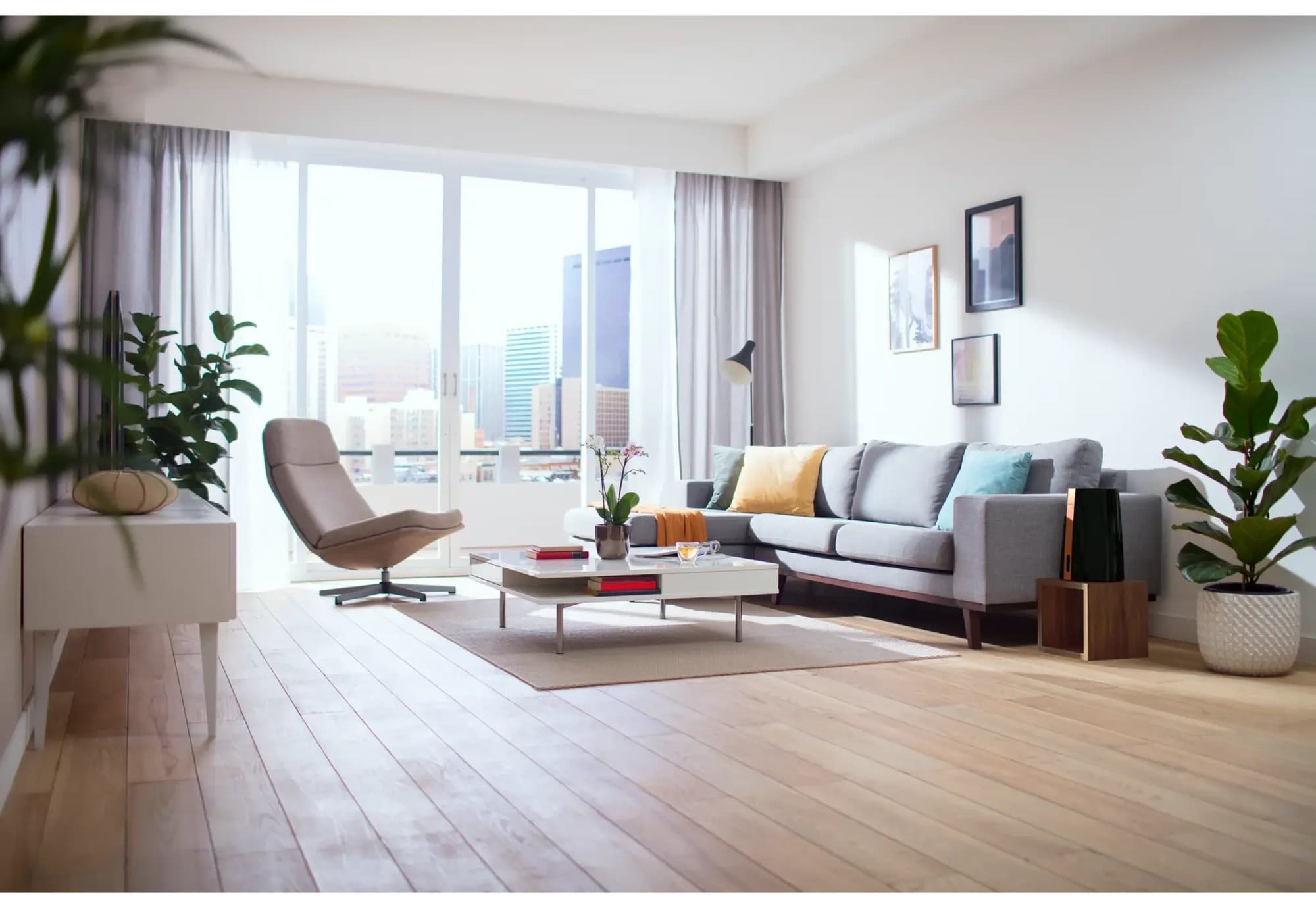 The humidifier in a living room