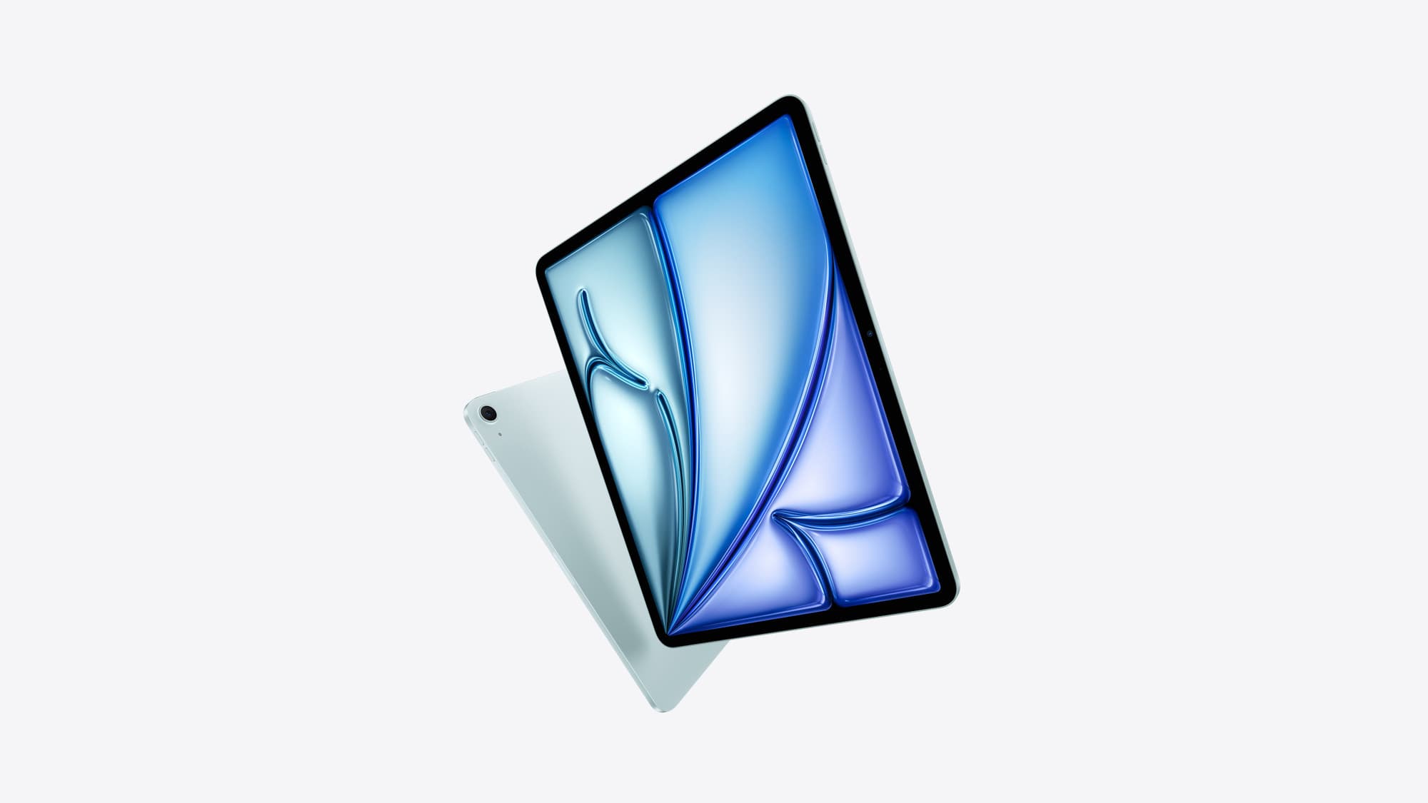 iPad Air seen at an angle from above