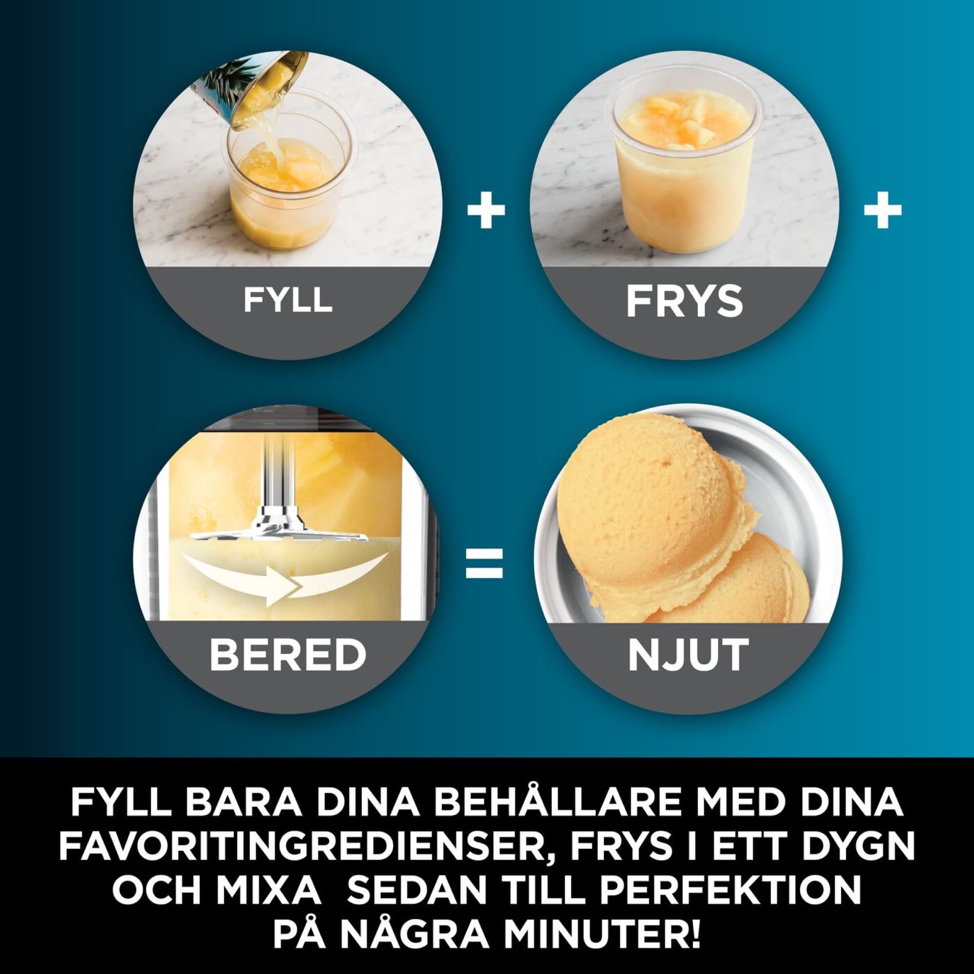 Fill, freeze, process and enjoy – step by step
