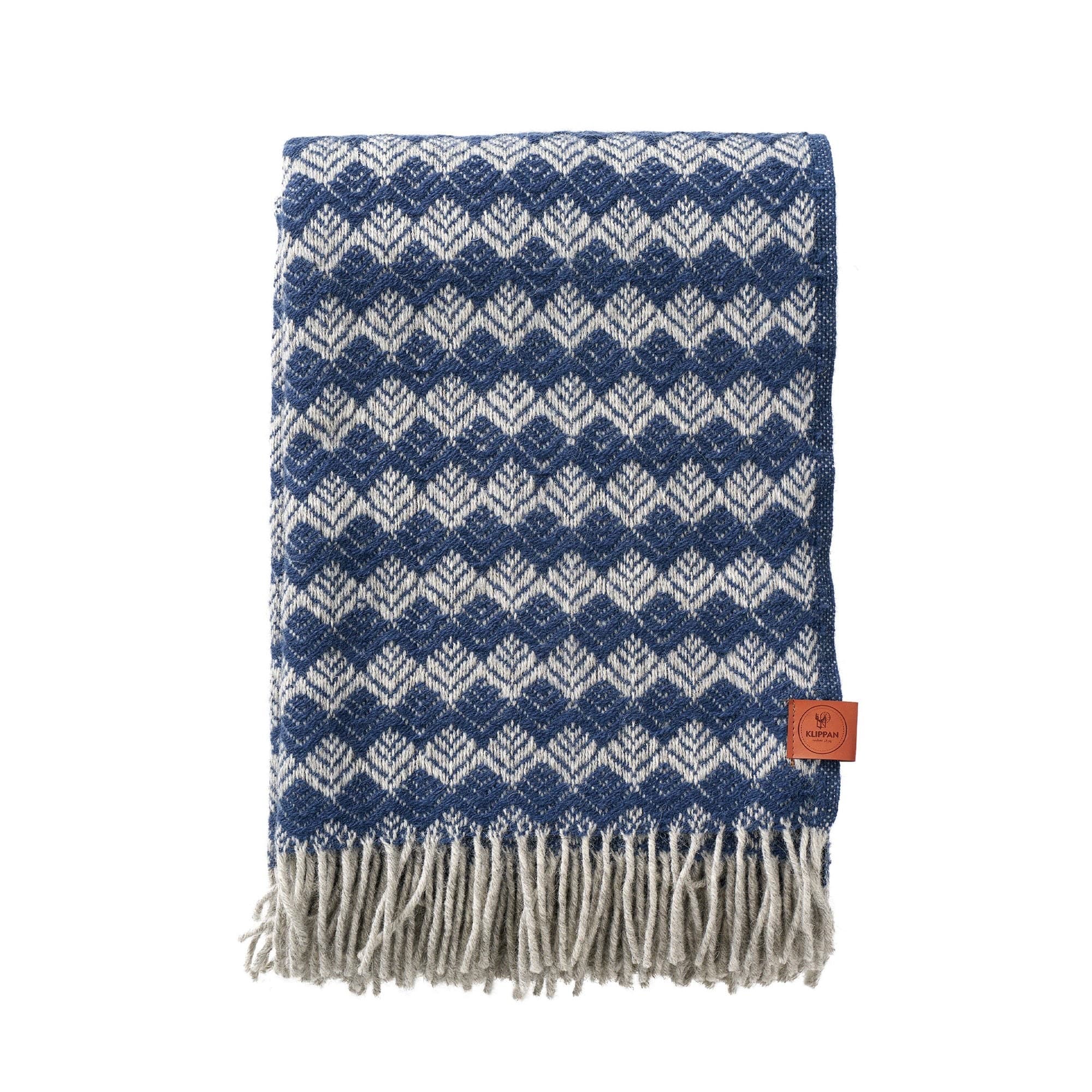 Tuva throw 130 × 200 cm in Indigo/natual grey