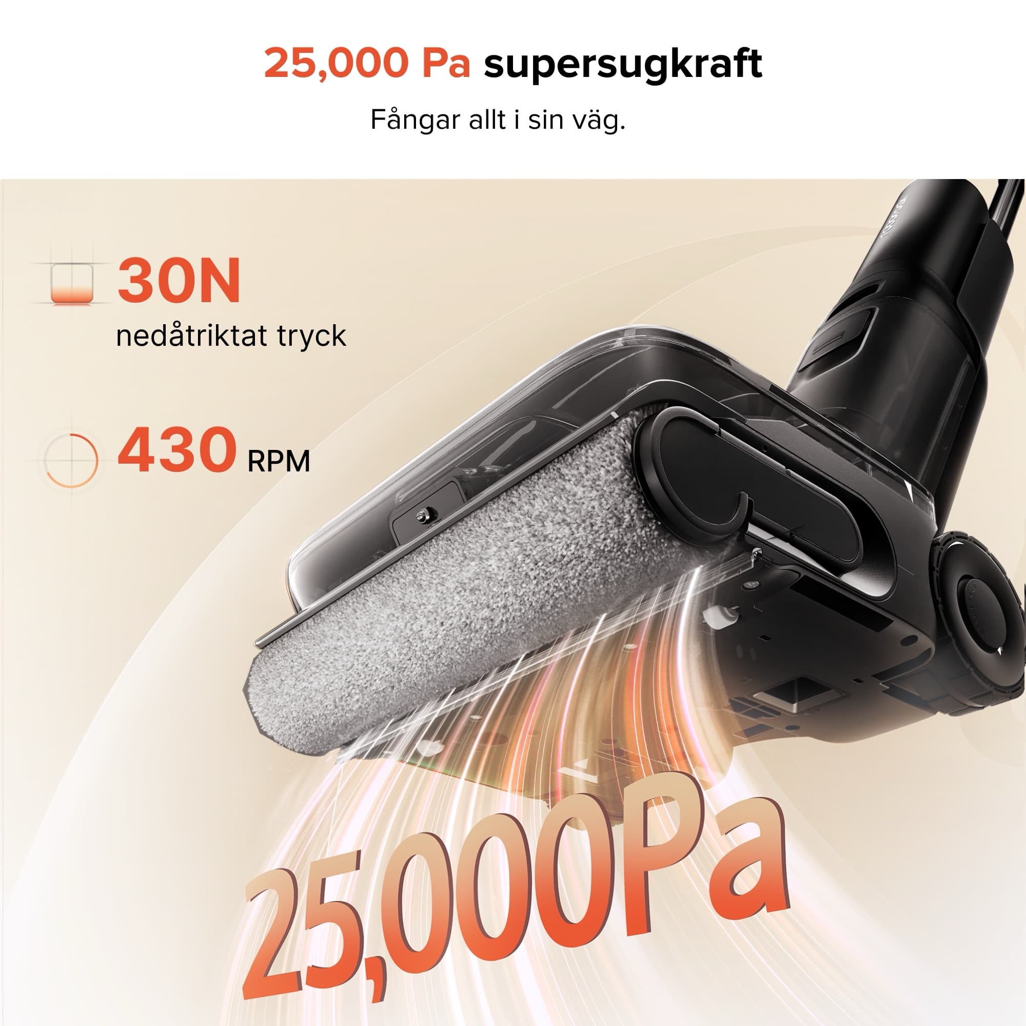 25,000 Pa suction